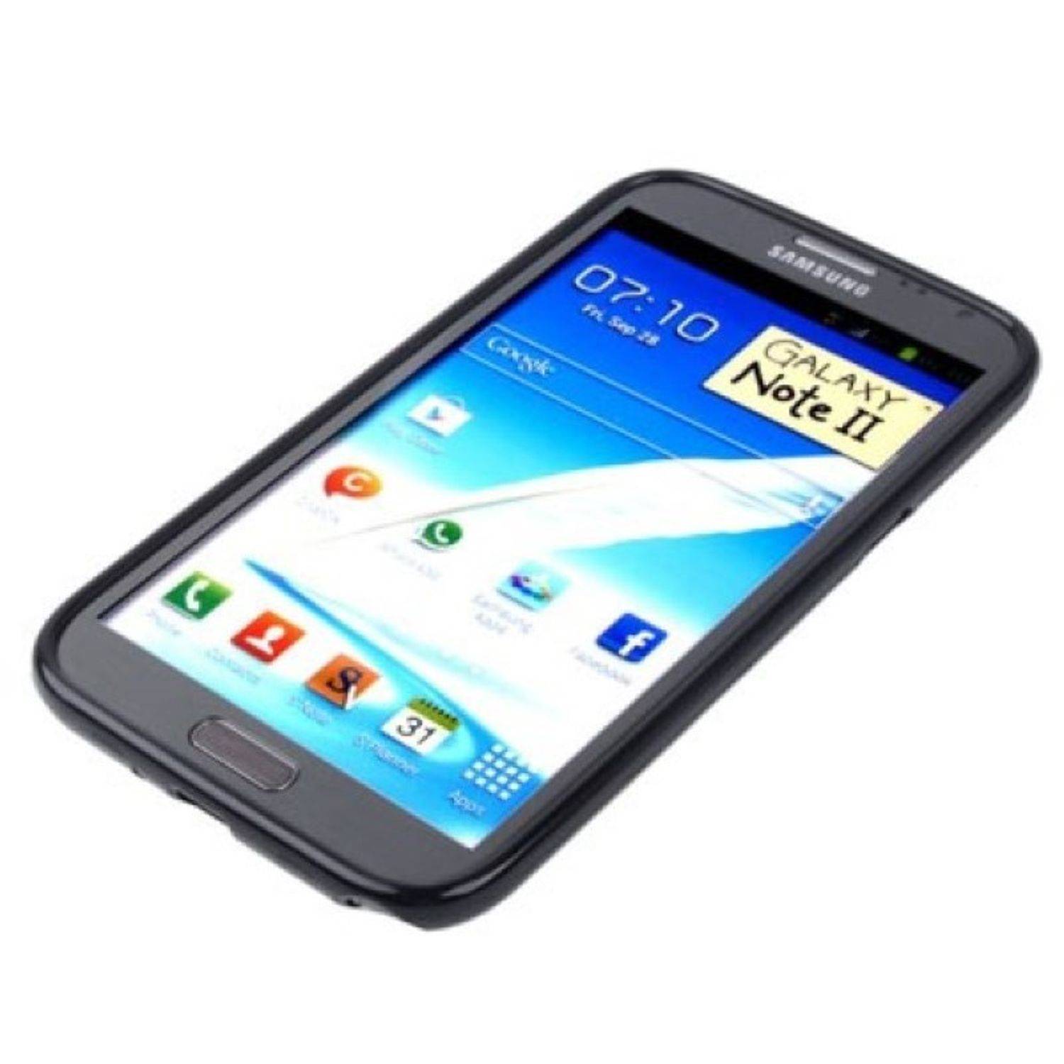 Samsung Galaxy Note 2 N7100 Handyhülle Backcover Schwarz