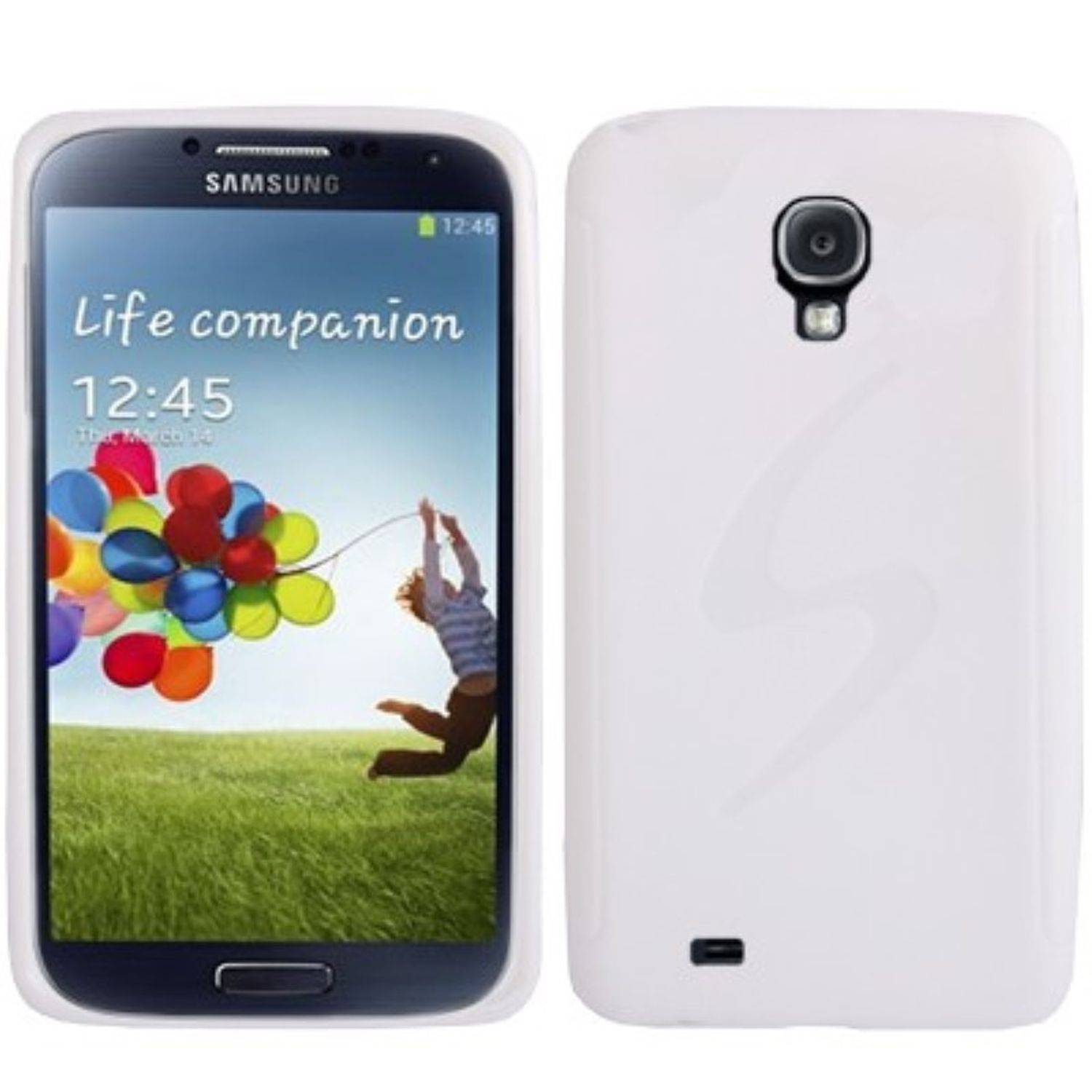 Samsung Galaxy S4 Handyhülle Backcover Weiß