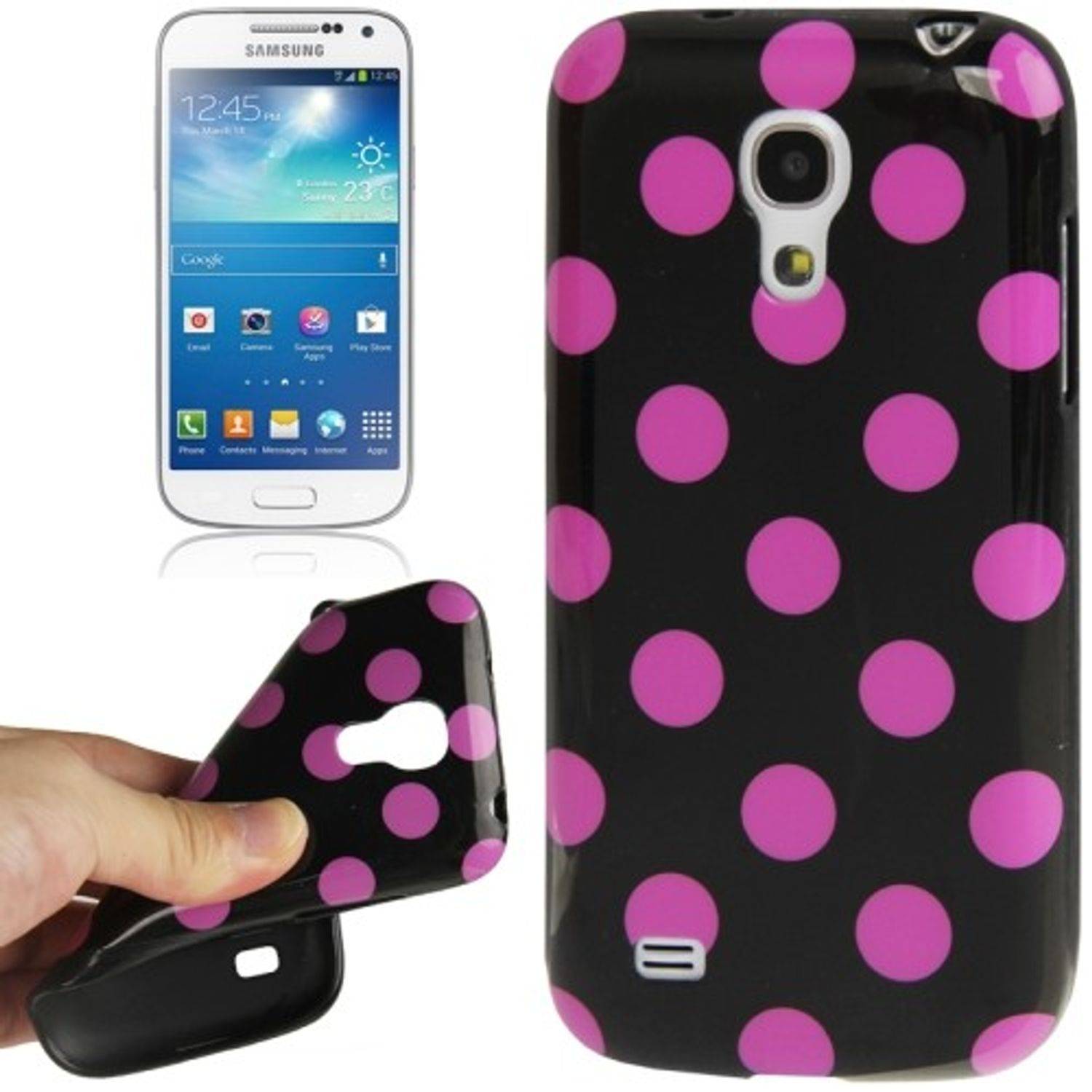 Samsung Galaxy S4 Mini Handyhülle Backcover Schwarz