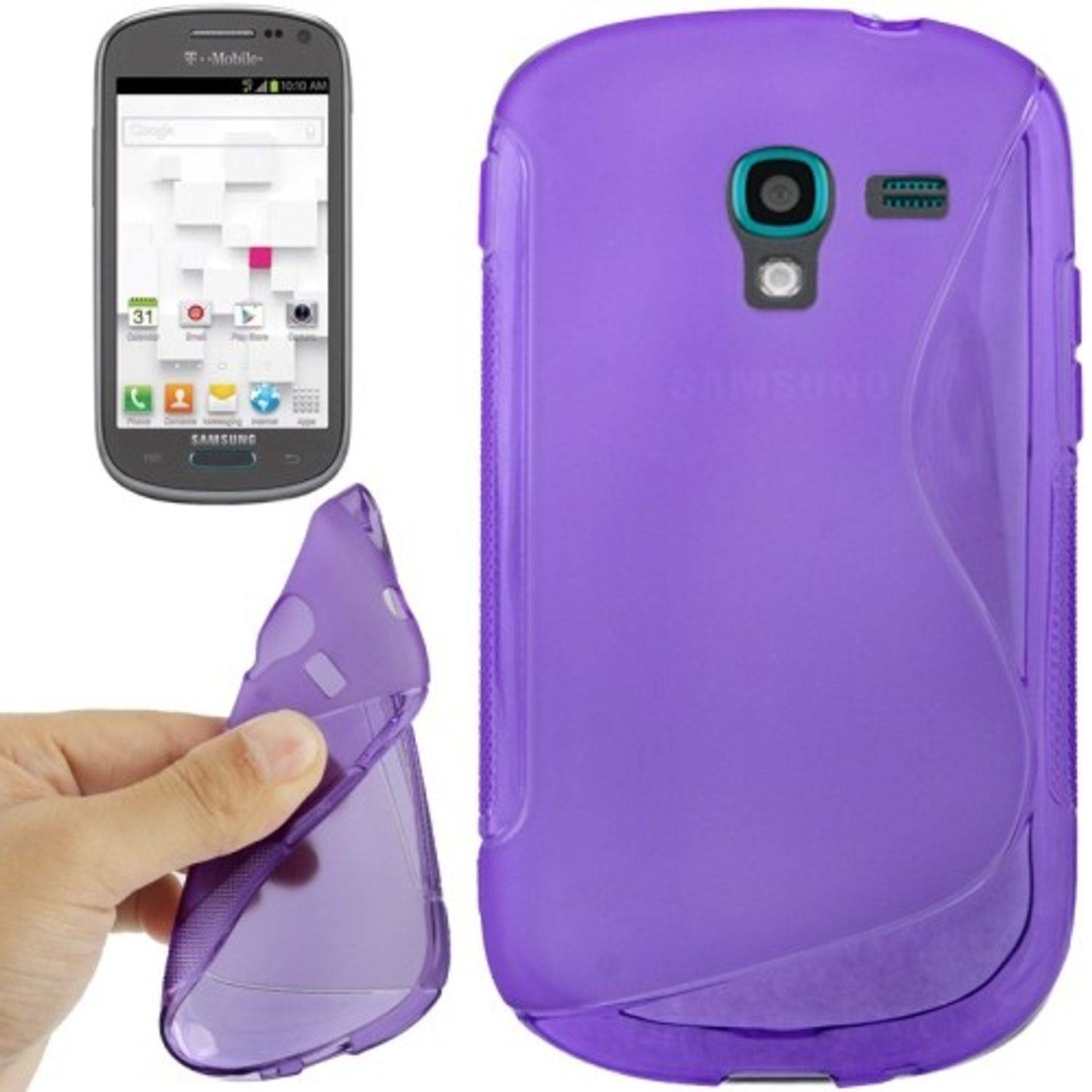 Samsung Galaxy Exhibit T599 Handyhülle Backcover Violett