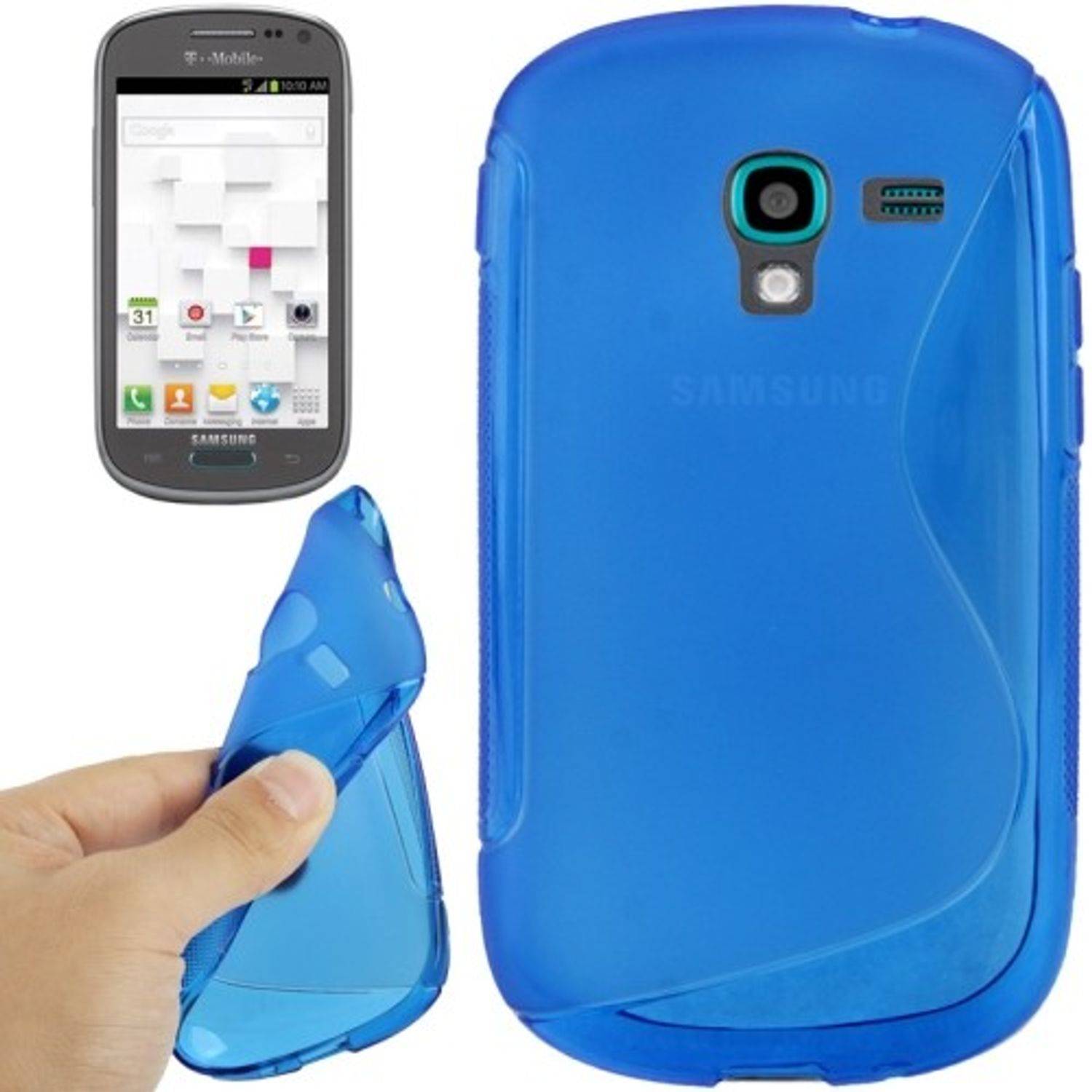 Samsung Galaxy Exhibit T599 Handyhülle Backcover Blau