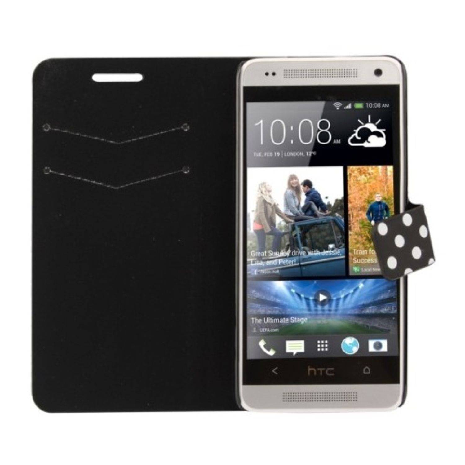 HTC One Mini Handyhülle Backcover Schwarz