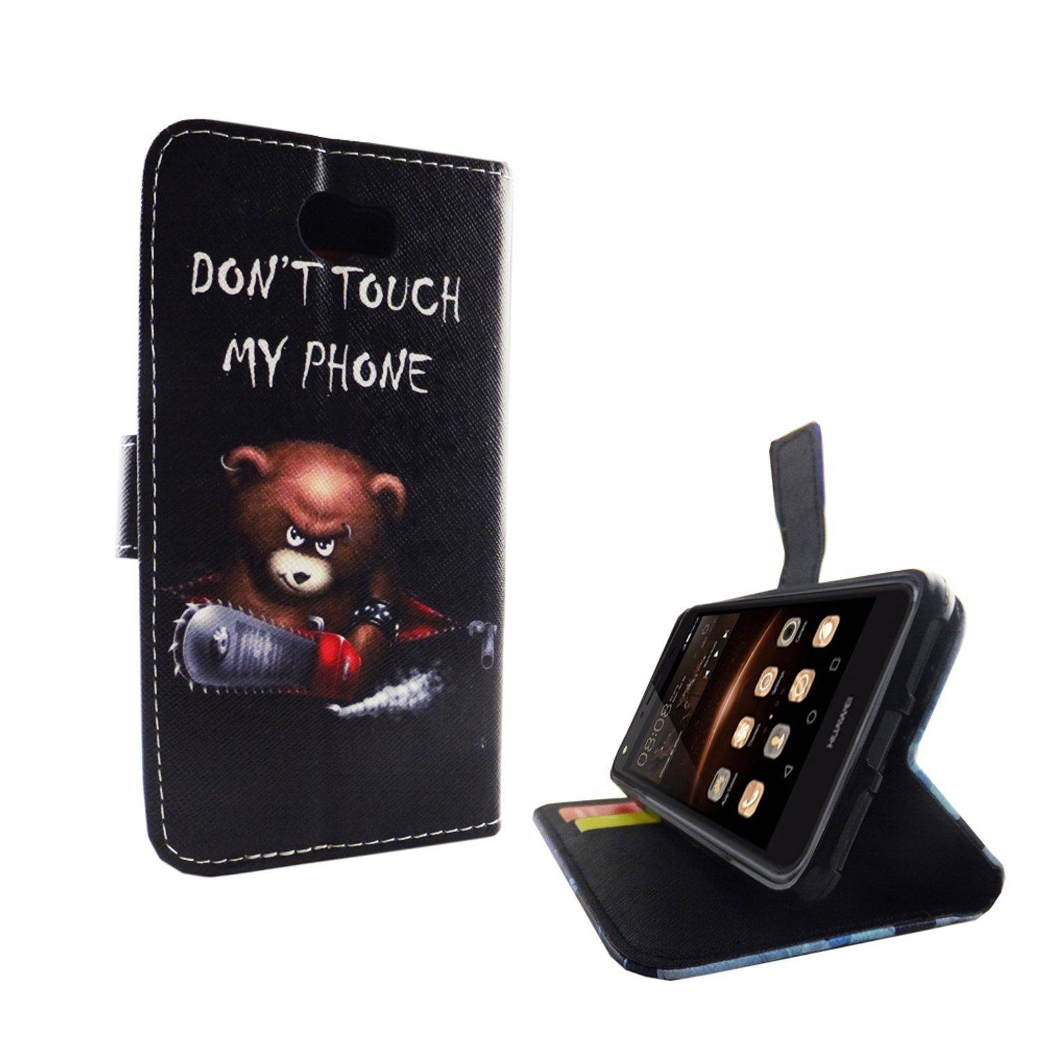 Huawei Y5 II Handyhülle Bookcover Schwarz