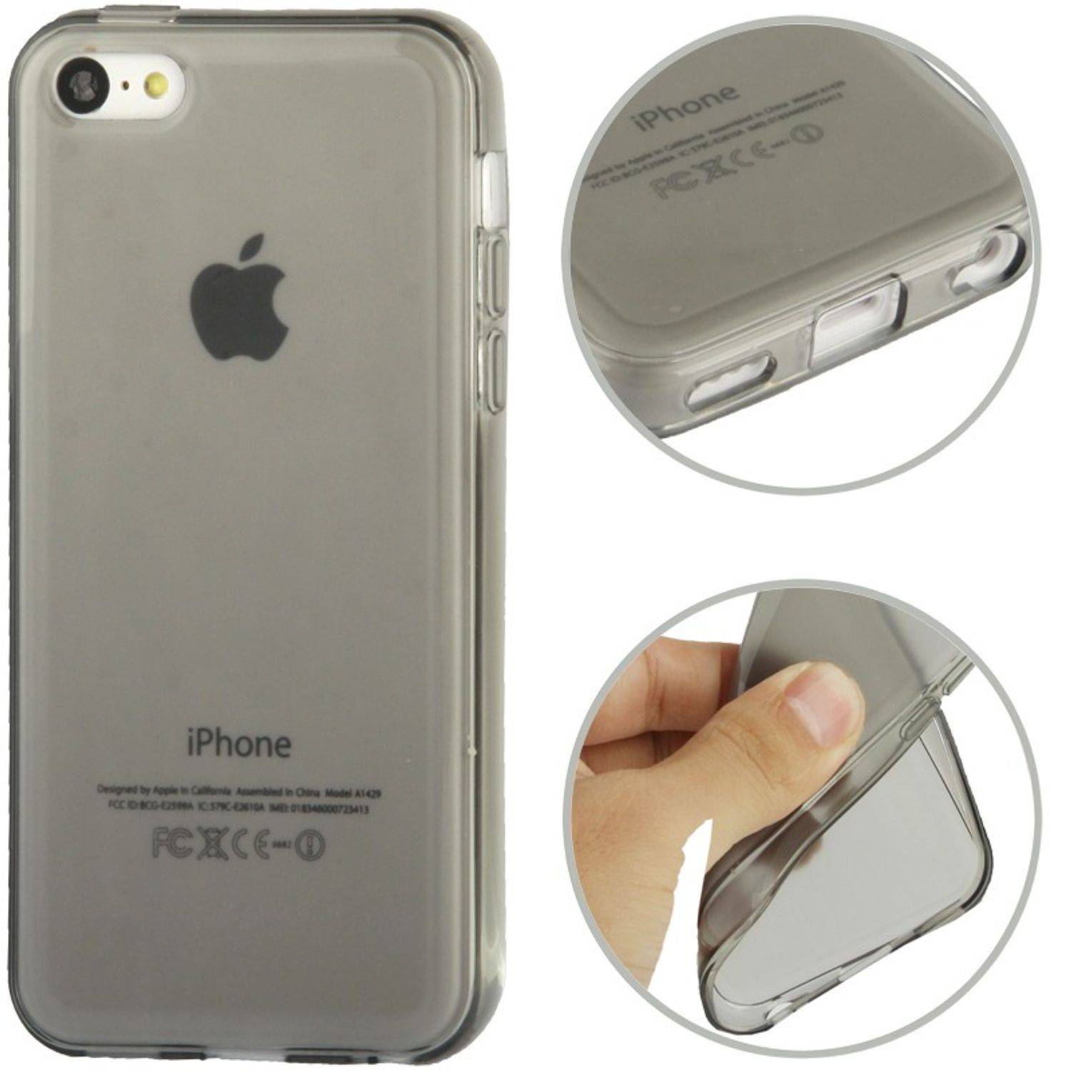 Apple iPhone 5c Handyhülle Backcover Grau