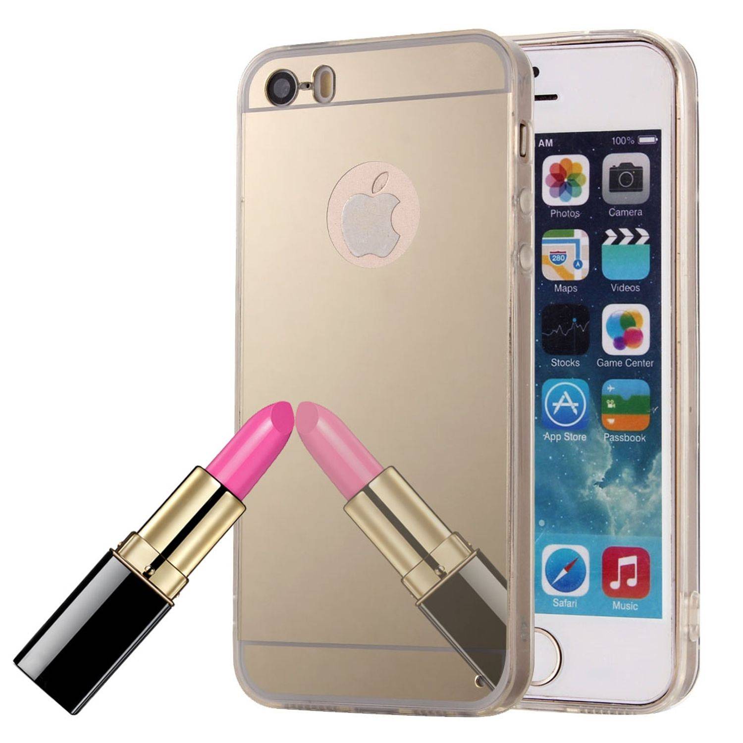 Apple iPhone 5 / 5s / SE Handyhülle Backcover Gold