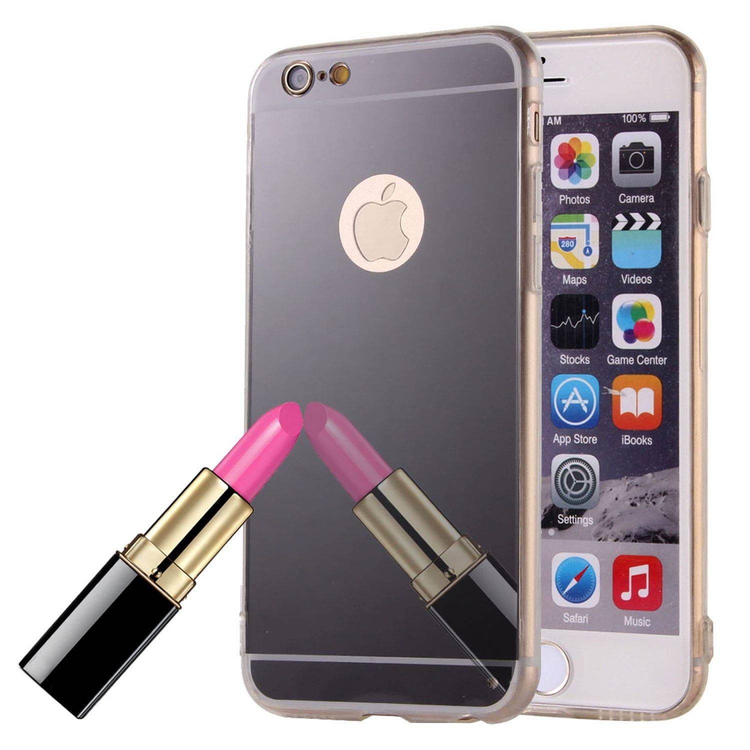 Apple iPhone 6 / 6s Handyhülle Backcover Schwarz