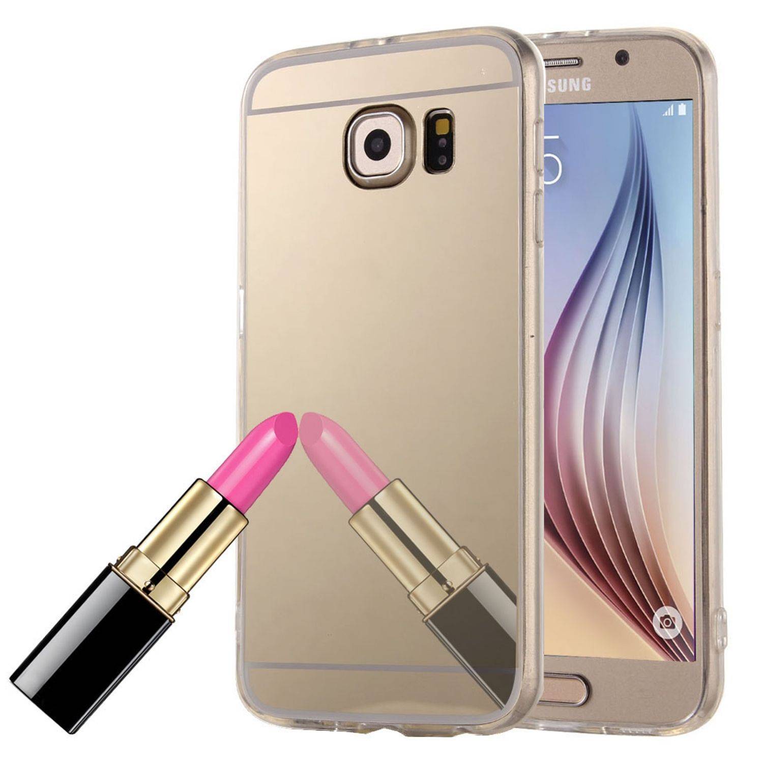 Samsung Galaxy S6 Edge Handyhülle Backcover Gold