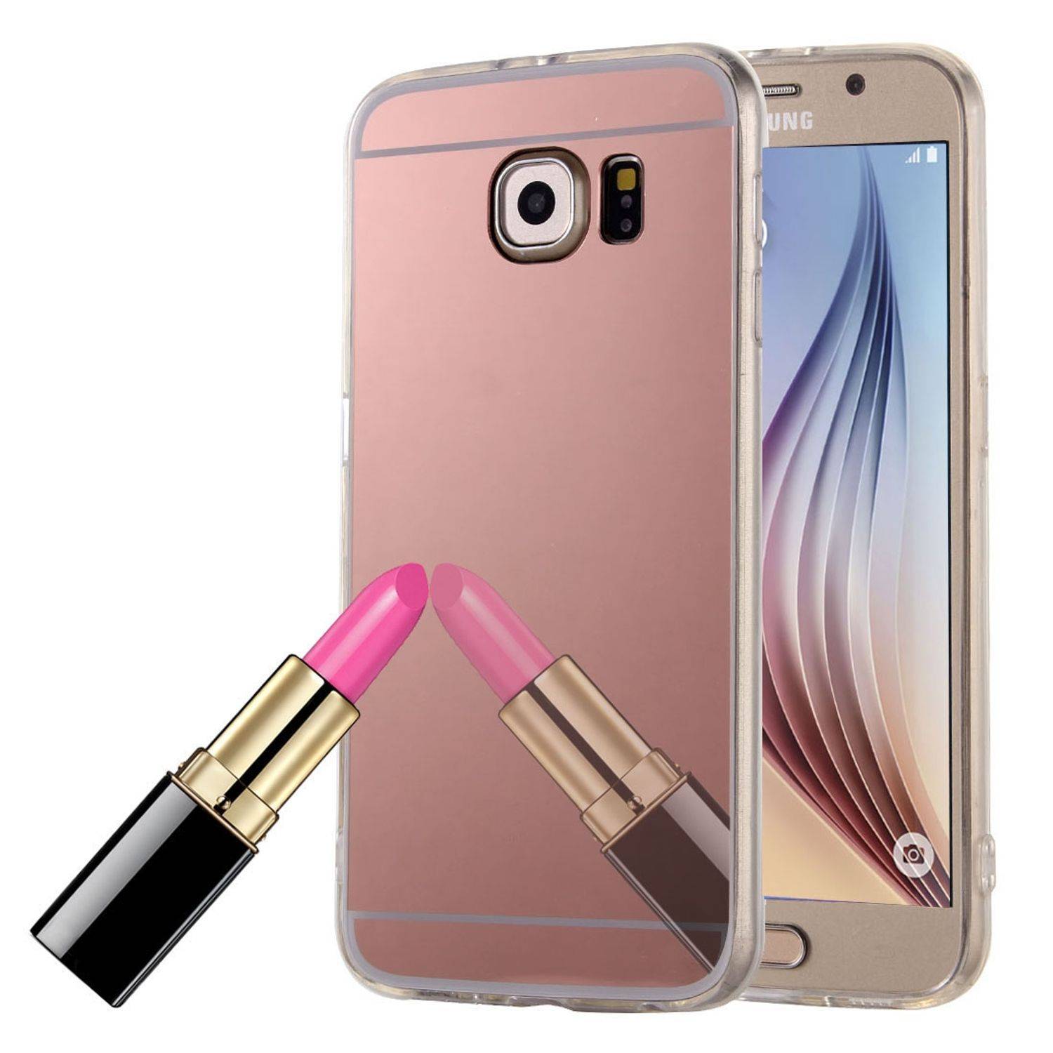 Samsung Galaxy S6 Edge Handyhülle Backcover Rosa
