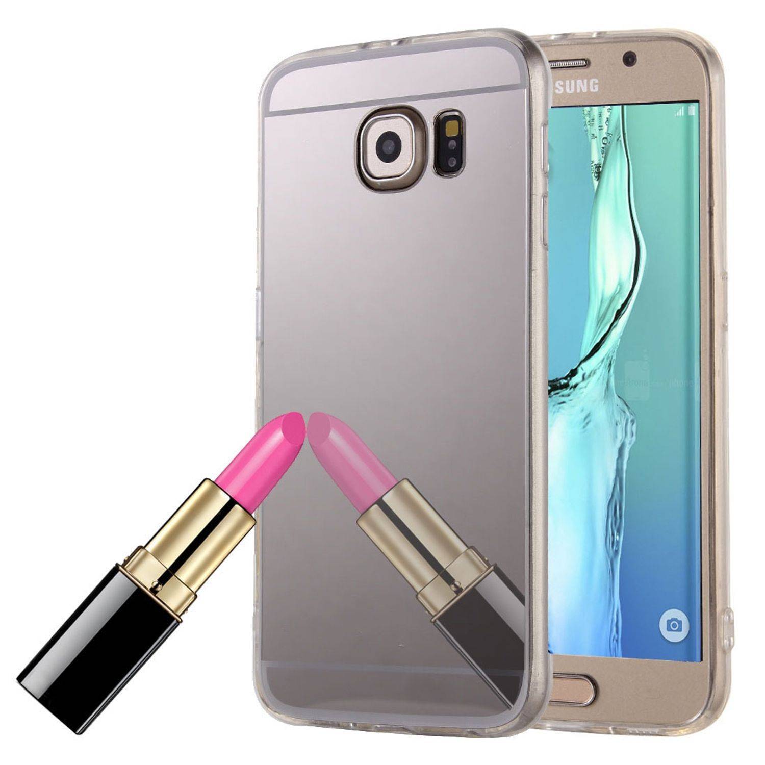 Samsung Galaxy S6 Edge Plus Handyhülle Backcover Silber
