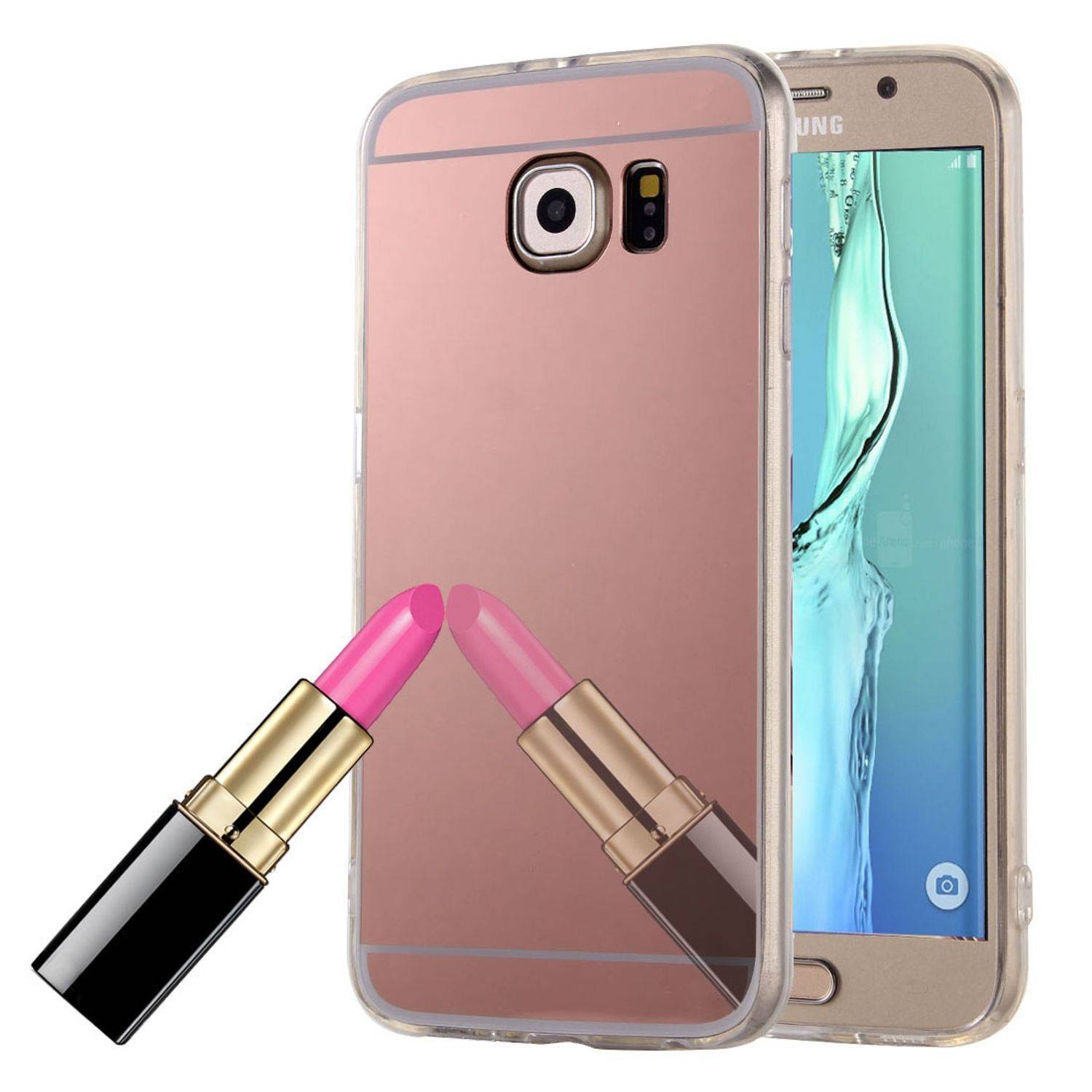 Samsung Galaxy S6 Edge Plus Handyhülle Backcover Rosa
