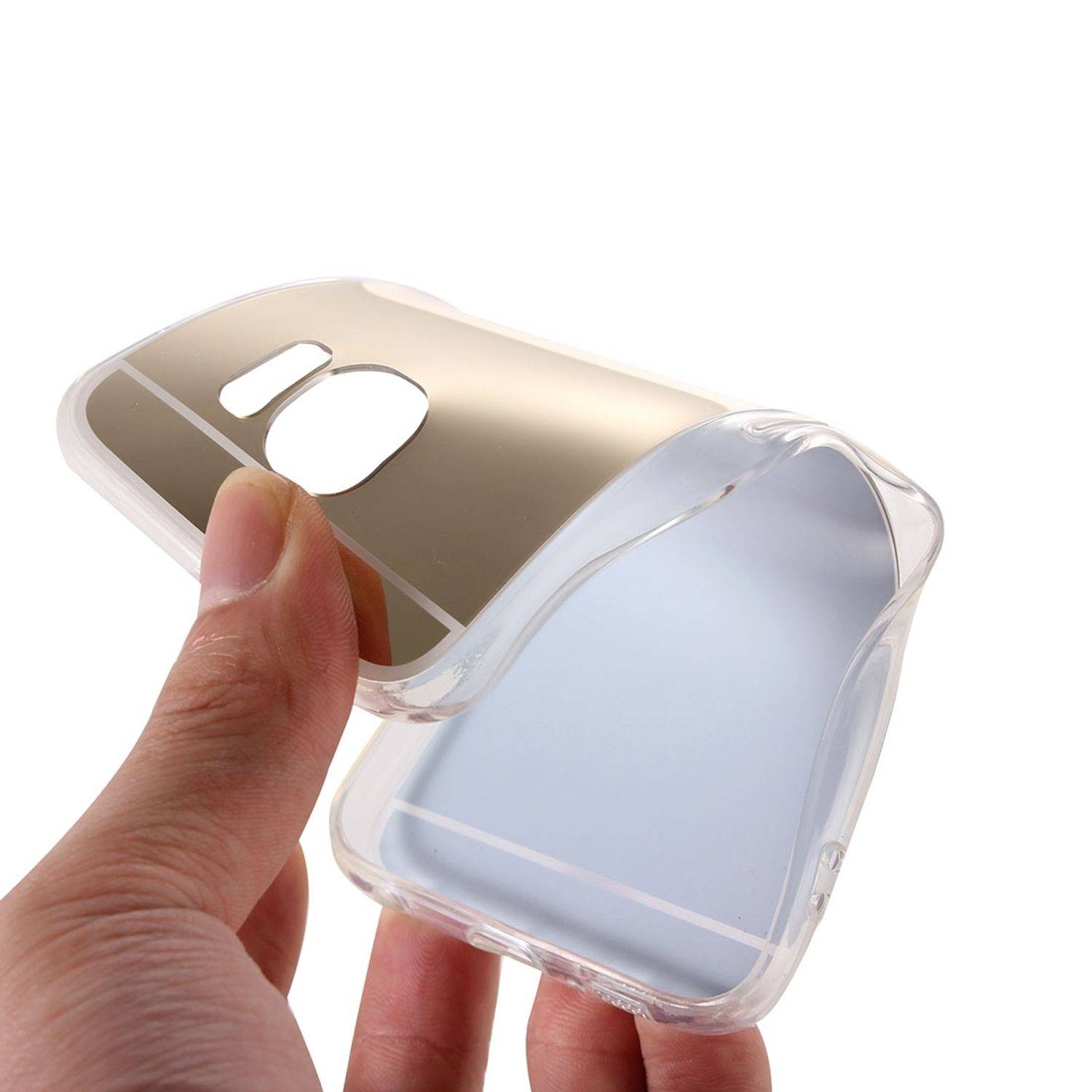 Samsung Galaxy S7 Edge Handyhülle Backcover Silber