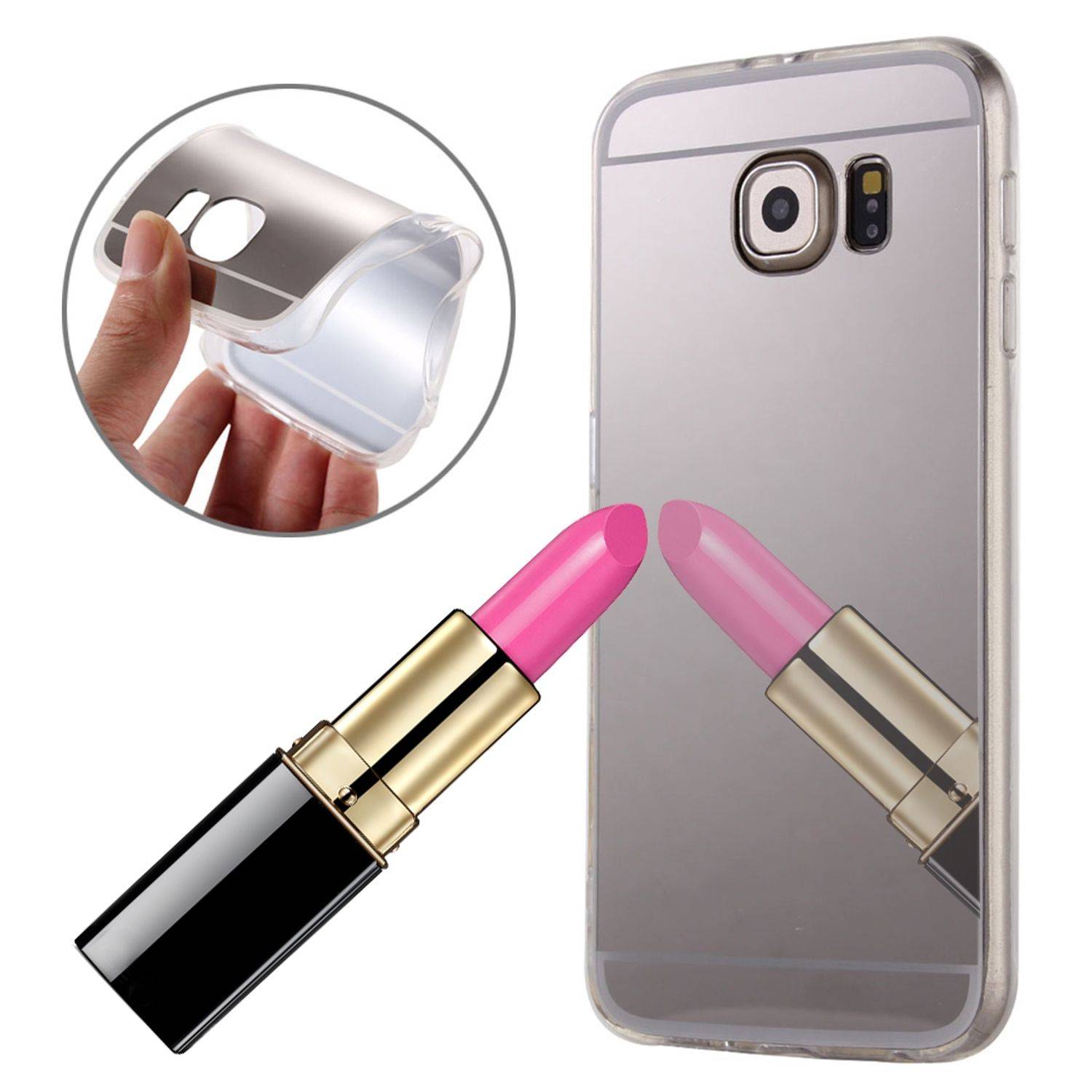 Samsung Galaxy S7 Edge Handyhülle Backcover Silber