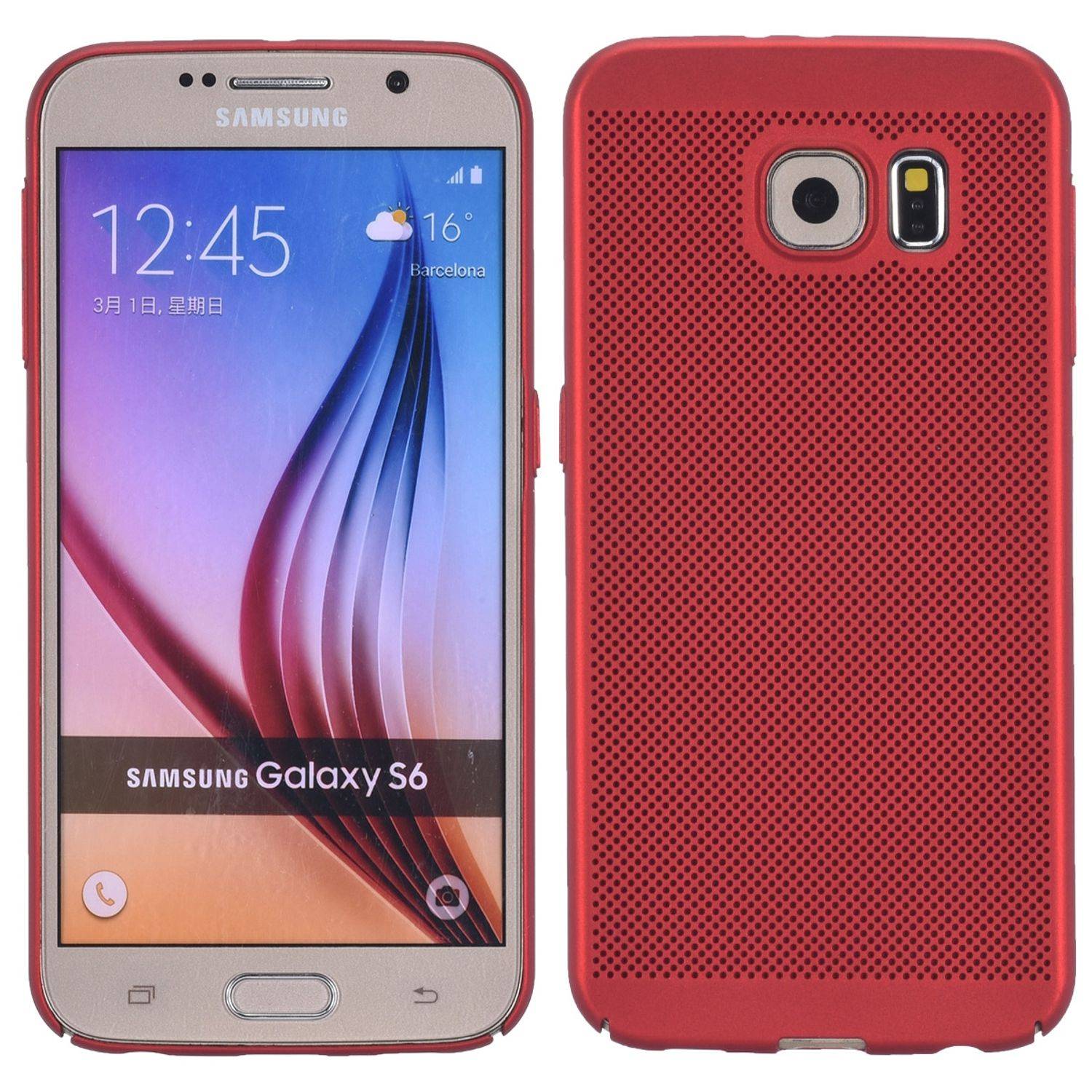 Samsung Galaxy S6 Handyhülle Backcover Rot