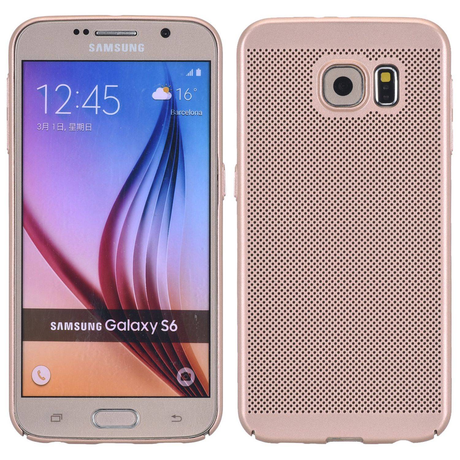 Samsung Galaxy S6 Edge Handyhülle Backcover Gold