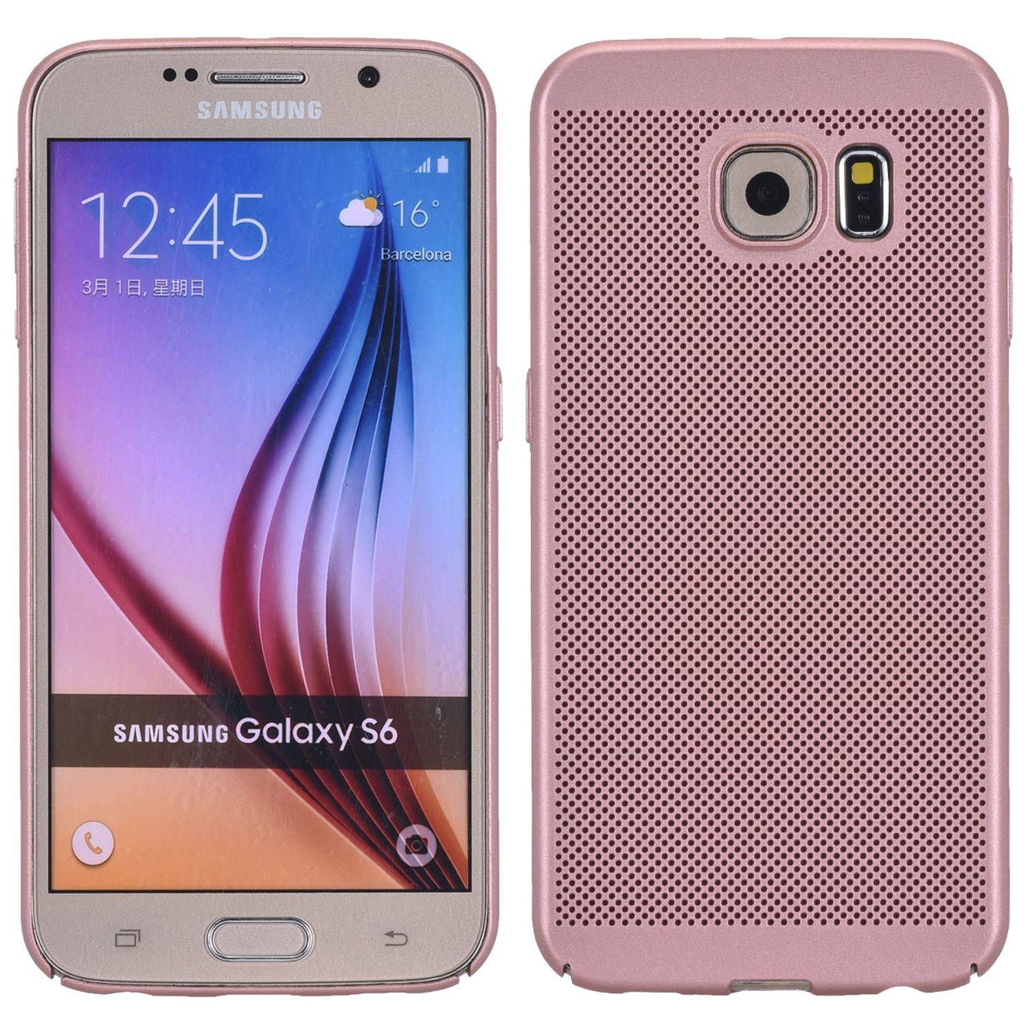 Samsung Galaxy S6 Edge Handyhülle Backcover Rosa