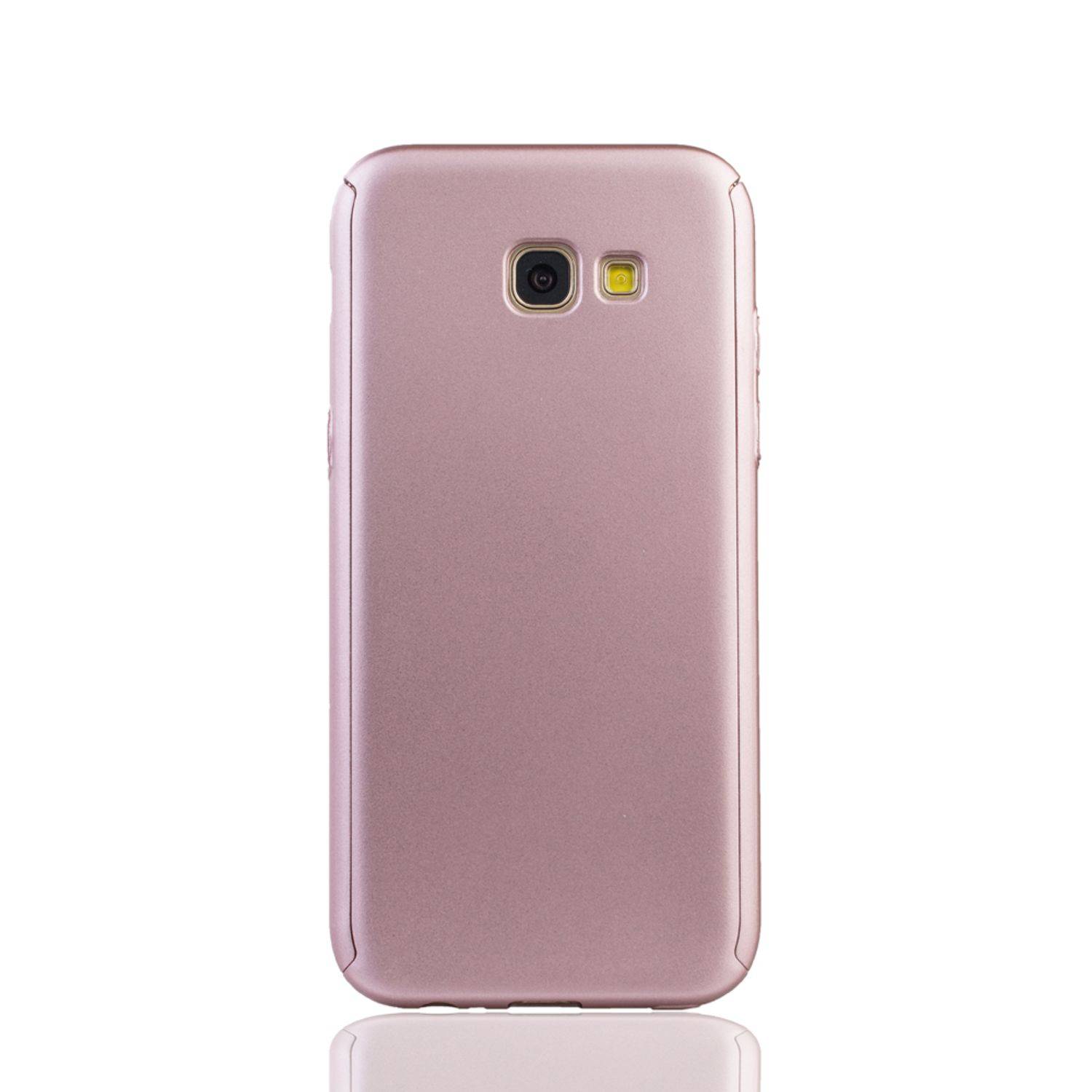Samsung Galaxy A3 (2017) Handyhülle 360 Grad Schutz Full Cover Rosa