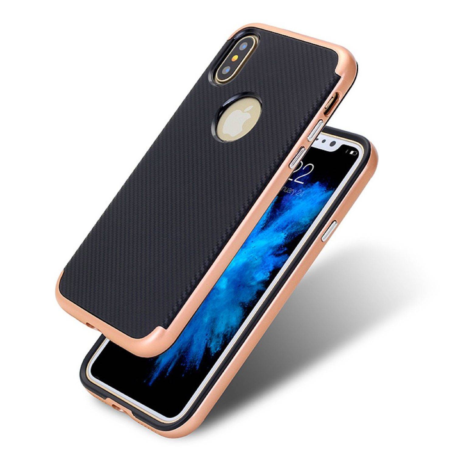 Apple iPhone X / iPhone XS Handyhülle Backcover Rosa