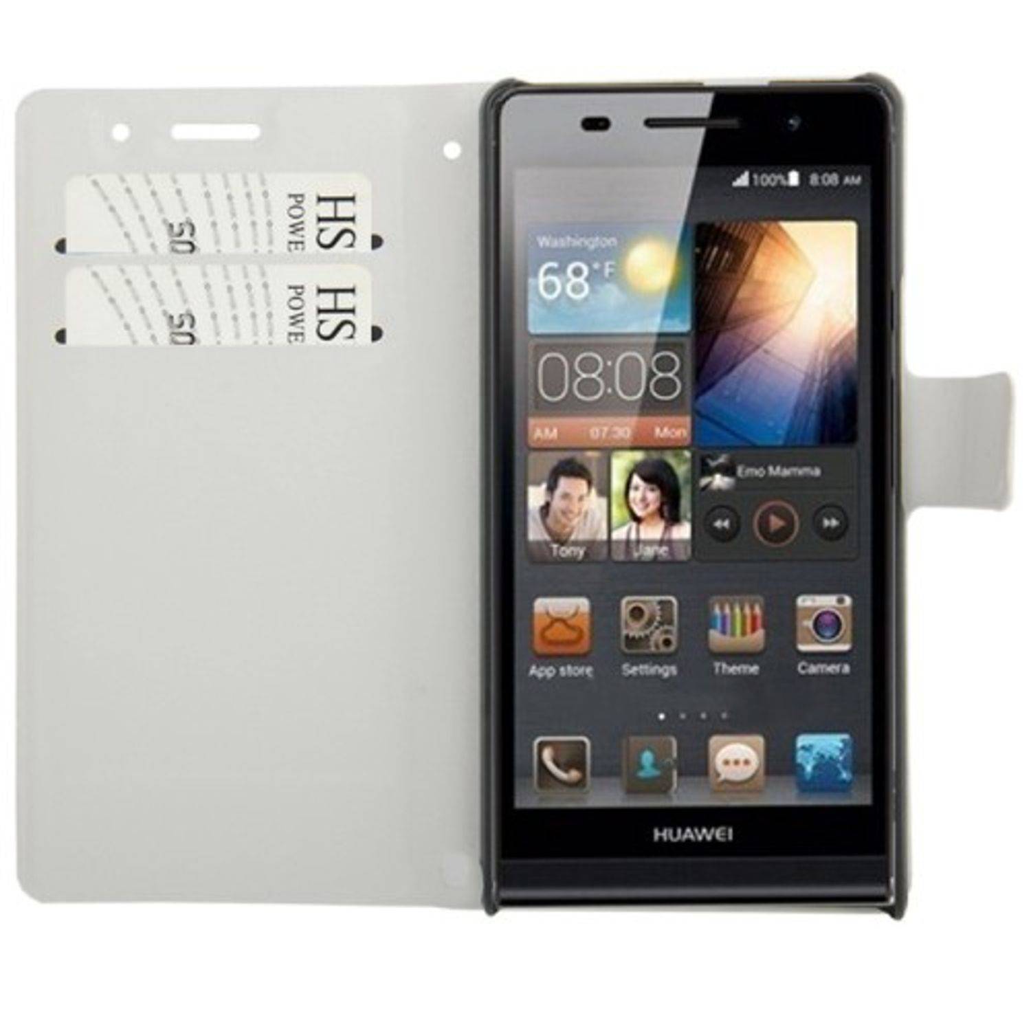 Huawei Ascend P6 Handyhülle Backcover Weiß