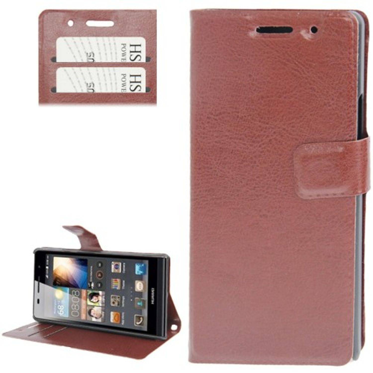 Huawei Ascend P6 Handyhülle Backcover Braun