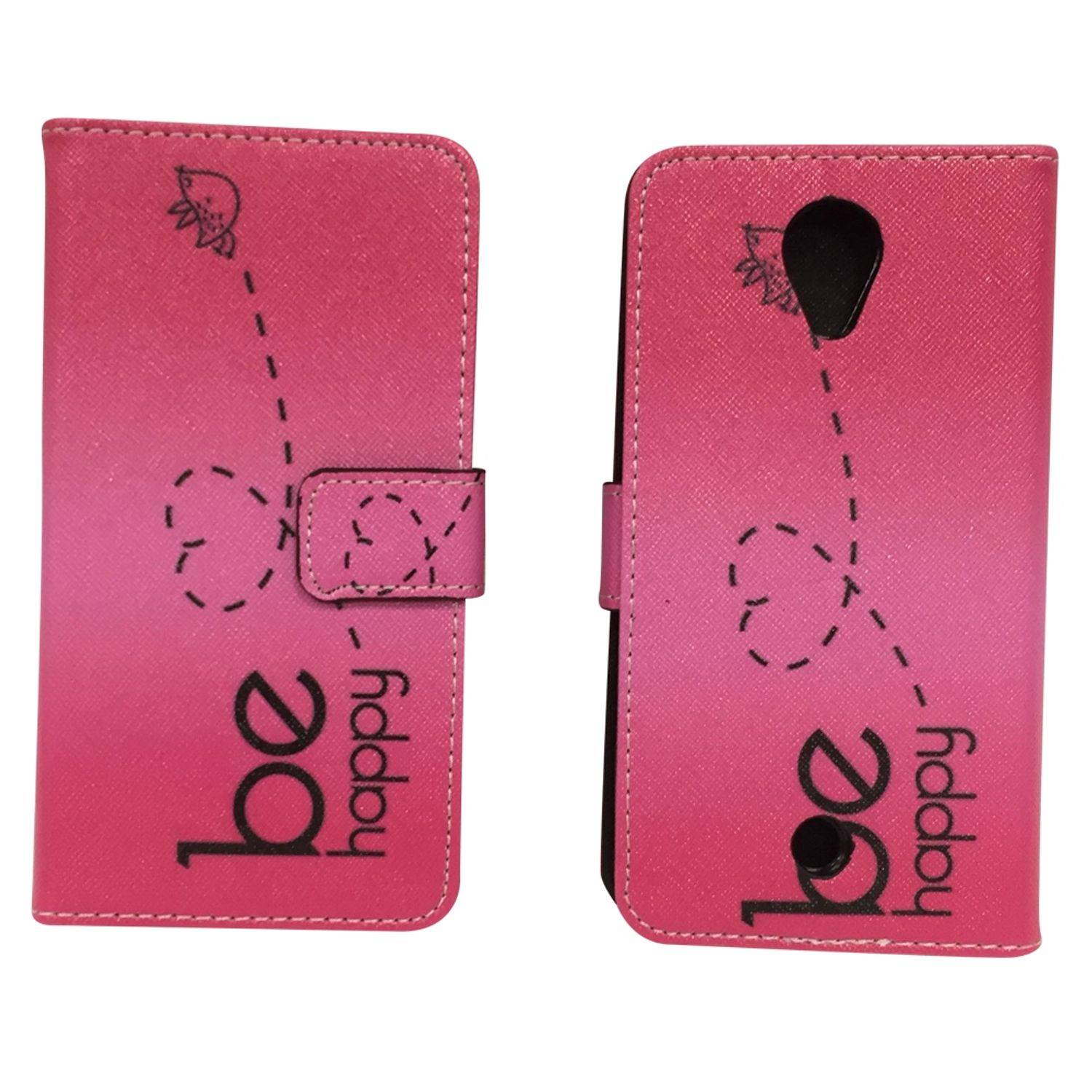 Wiko U Feel Handyhülle Bookcover Rosa