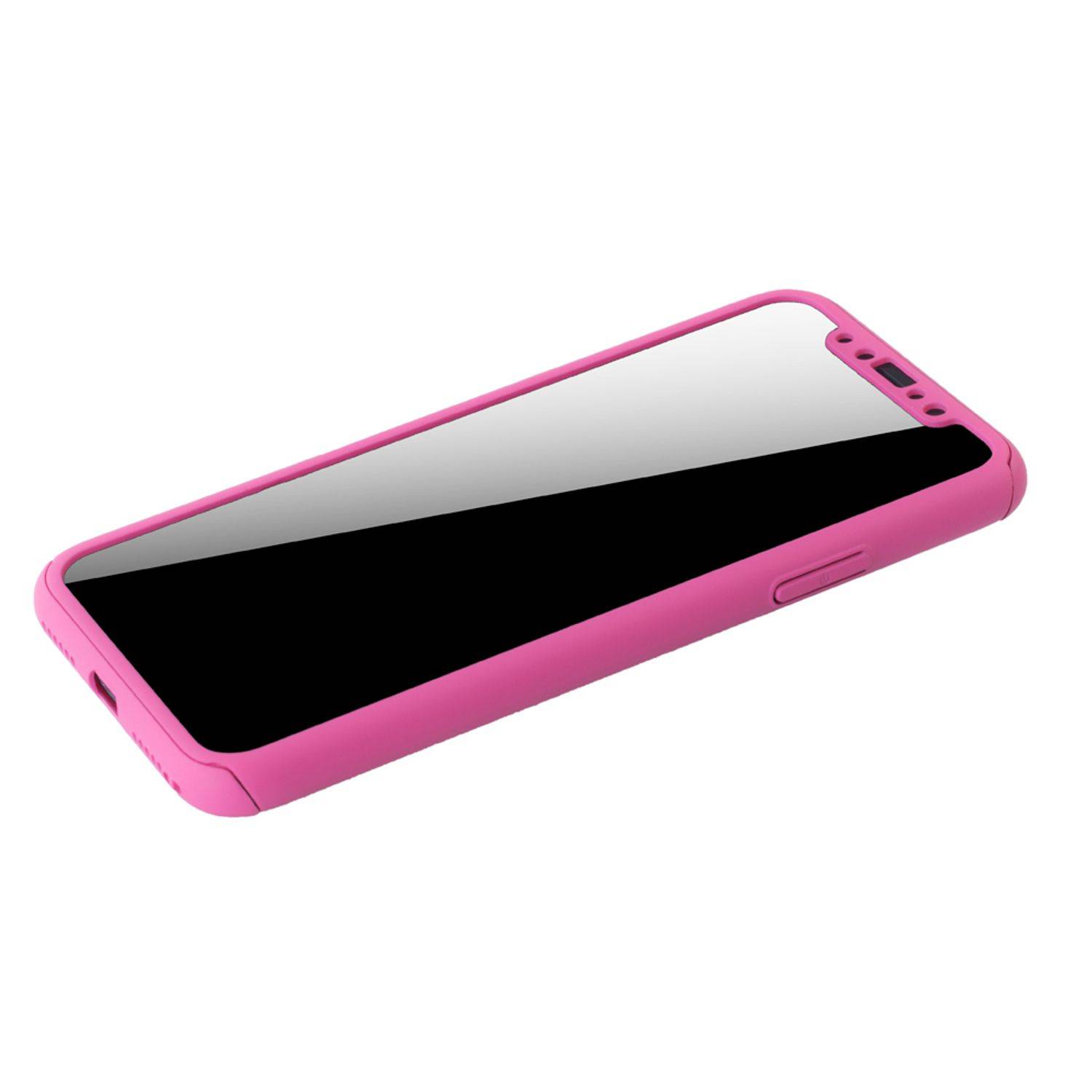 Apple iPhone X / iPhone XS Handyhülle 360 Grad Schutz Full Cover Rosa