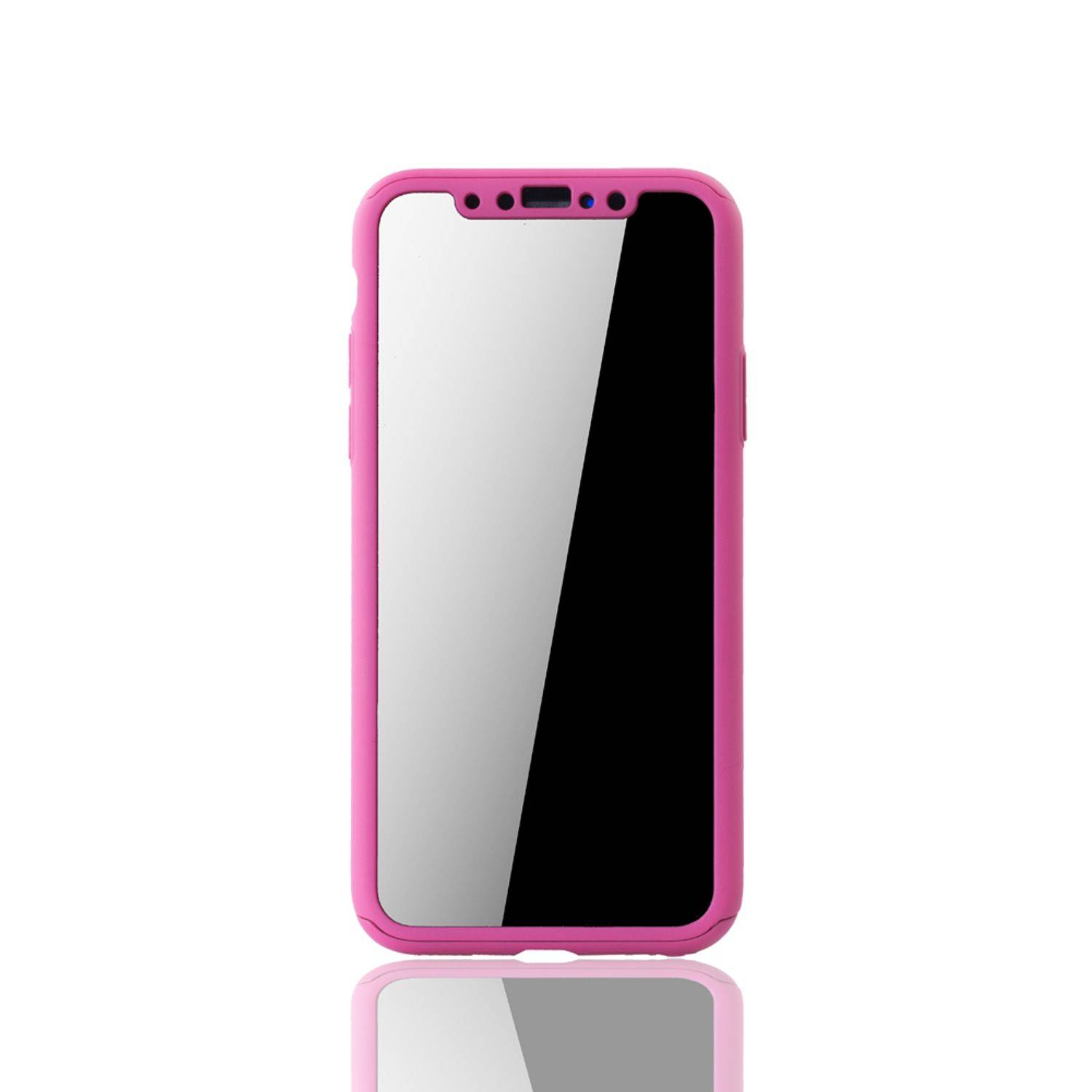 Apple iPhone X / iPhone XS Handyhülle 360 Grad Schutz Full Cover Rosa