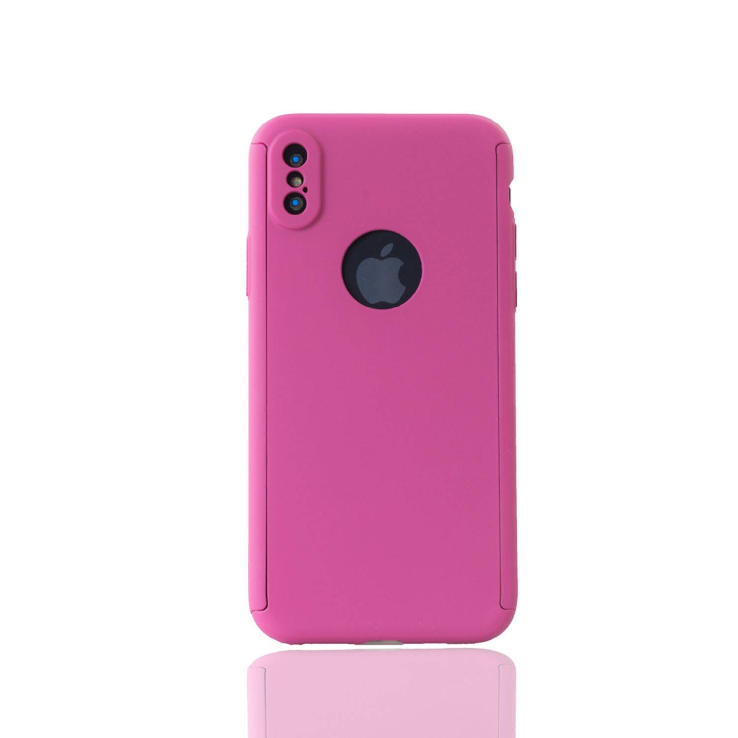 Apple iPhone X / iPhone XS Handyhülle 360 Grad Schutz Full Cover Rosa