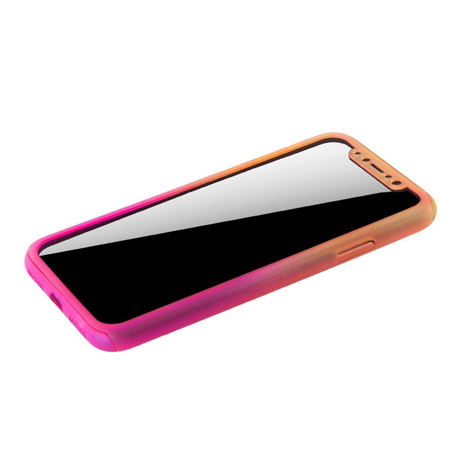 Apple iPhone X / iPhone XS Handyhülle 360 Grad Schutz Full Cover Mehrfarbig