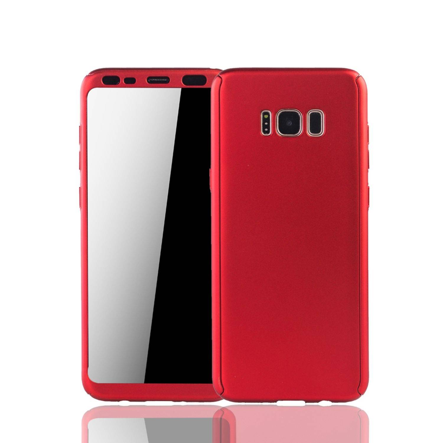 Samsung Galaxy S8 Plus Handyhülle 360 Grad Schutz Full Cover Rot