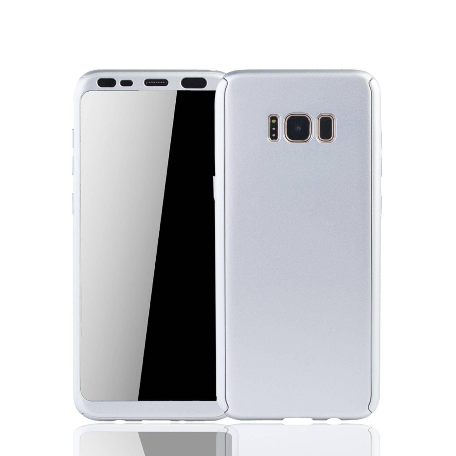 Samsung Galaxy S8 Plus Handyhülle 360 Grad Schutz Full Cover Silber