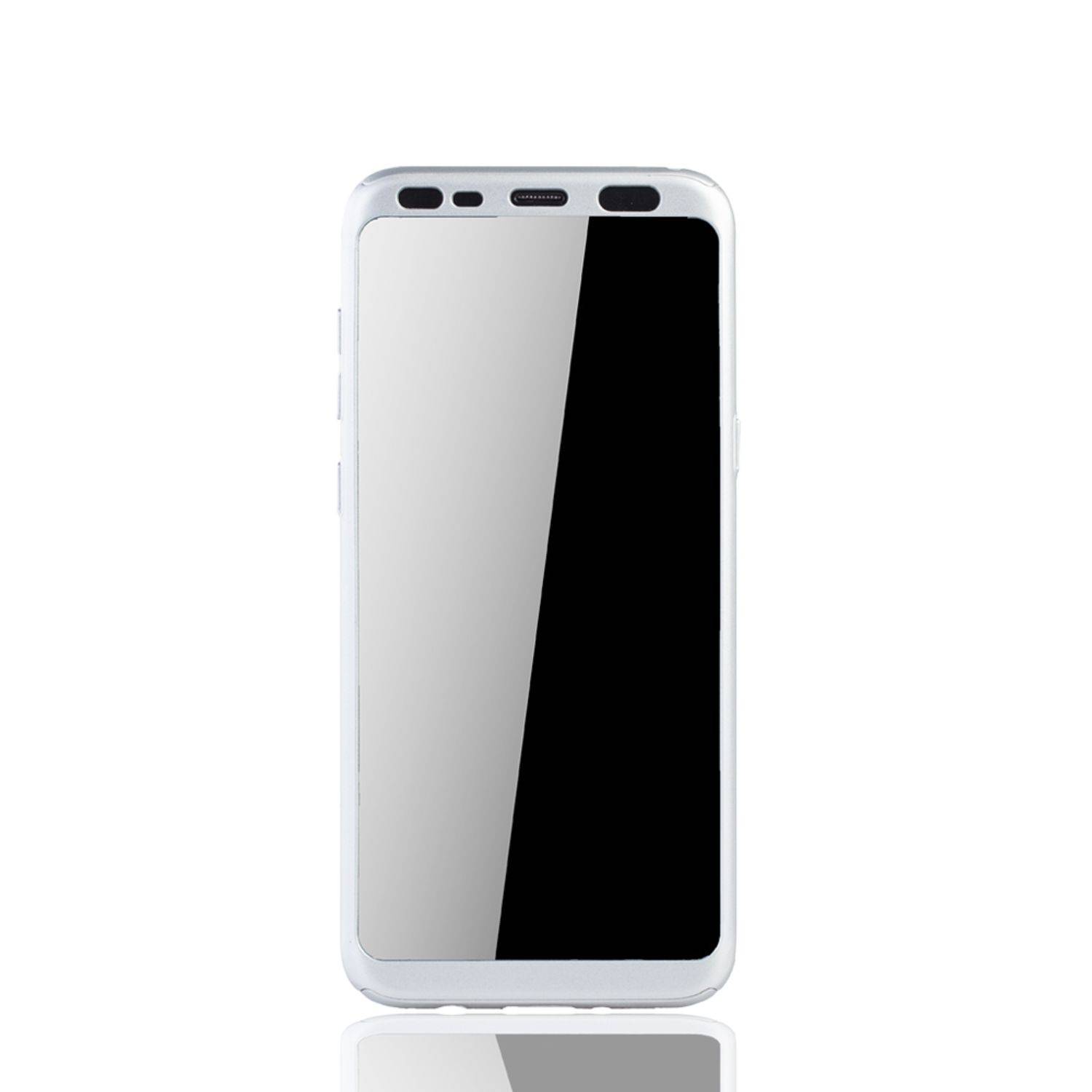 Samsung Galaxy S8 Plus Handyhülle 360 Grad Schutz Full Cover Silber