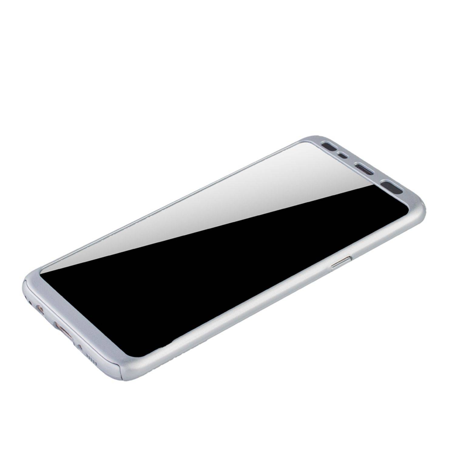Samsung Galaxy S8 Plus Handyhülle 360 Grad Schutz Full Cover Silber