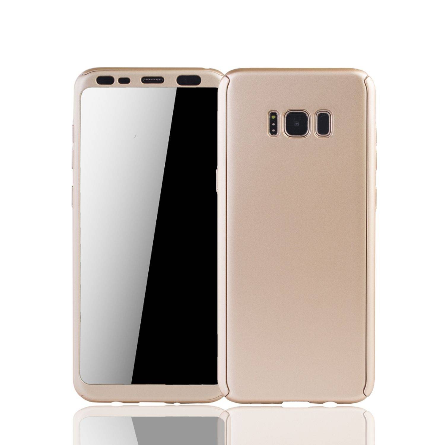 Samsung Galaxy S8 Plus Handyhülle 360 Grad Schutz Full Cover Gold