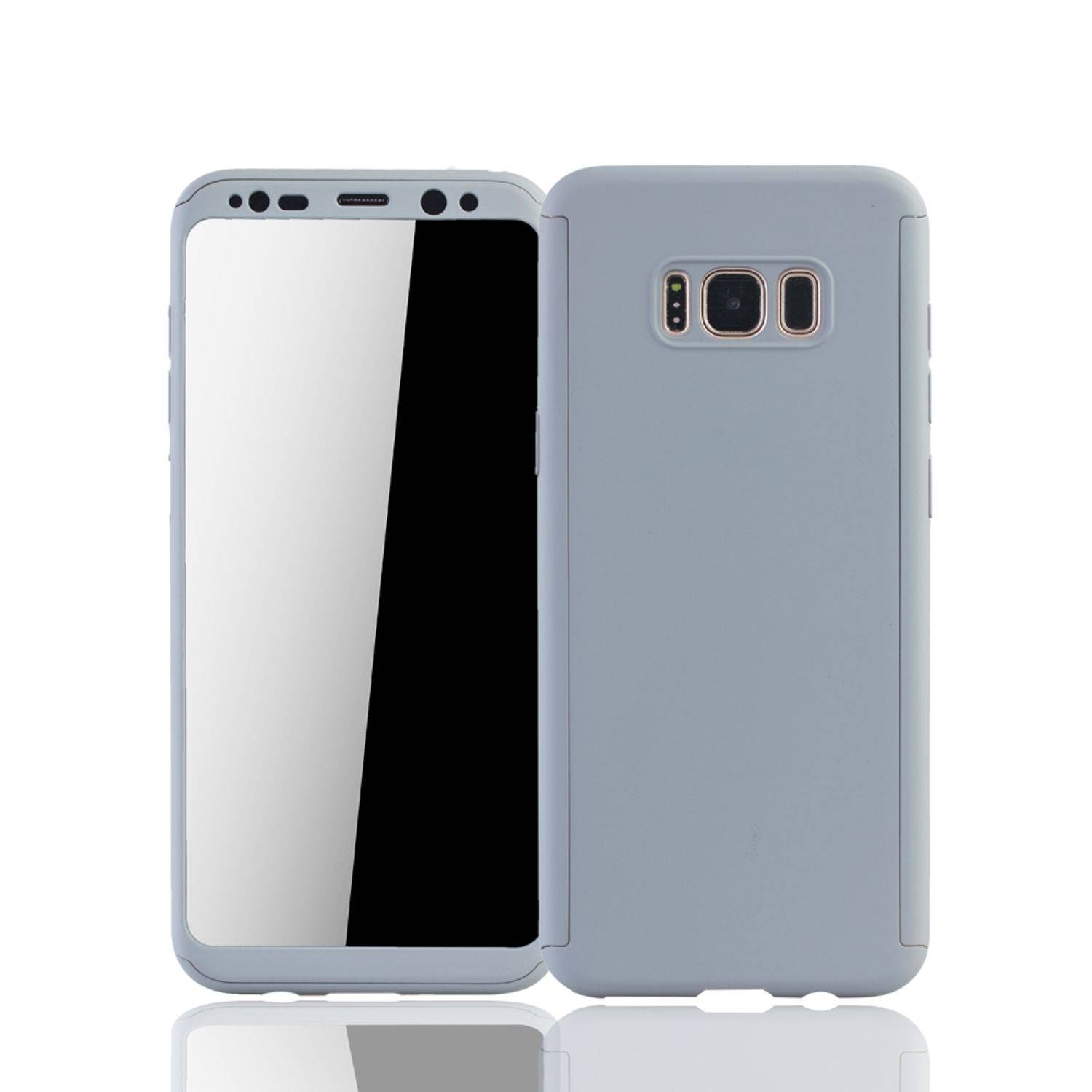 Samsung Galaxy S8 Plus Handyhülle 360 Grad Schutz Full Cover Grau