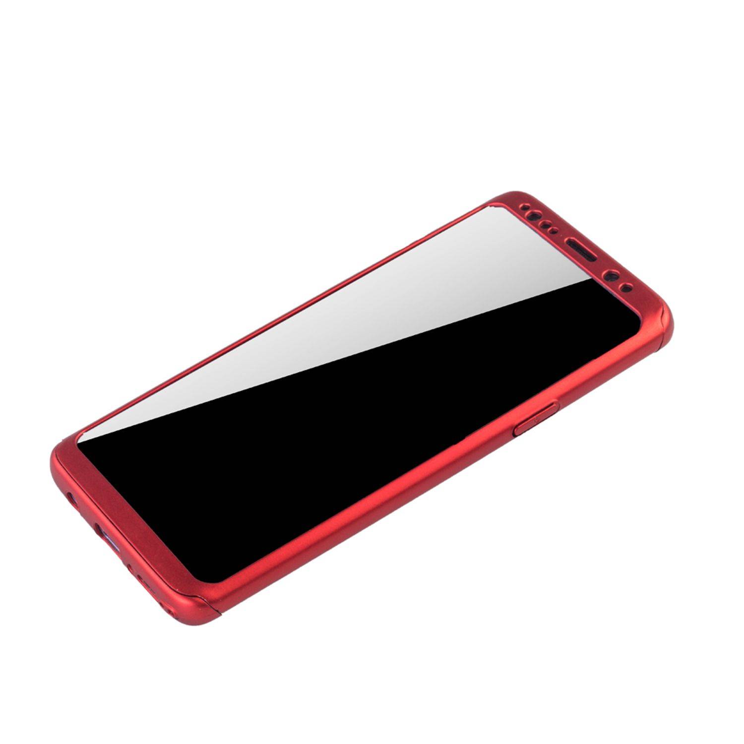 Samsung Galaxy S9 Plus Handyhülle 360 Grad Schutz Full Cover Rot