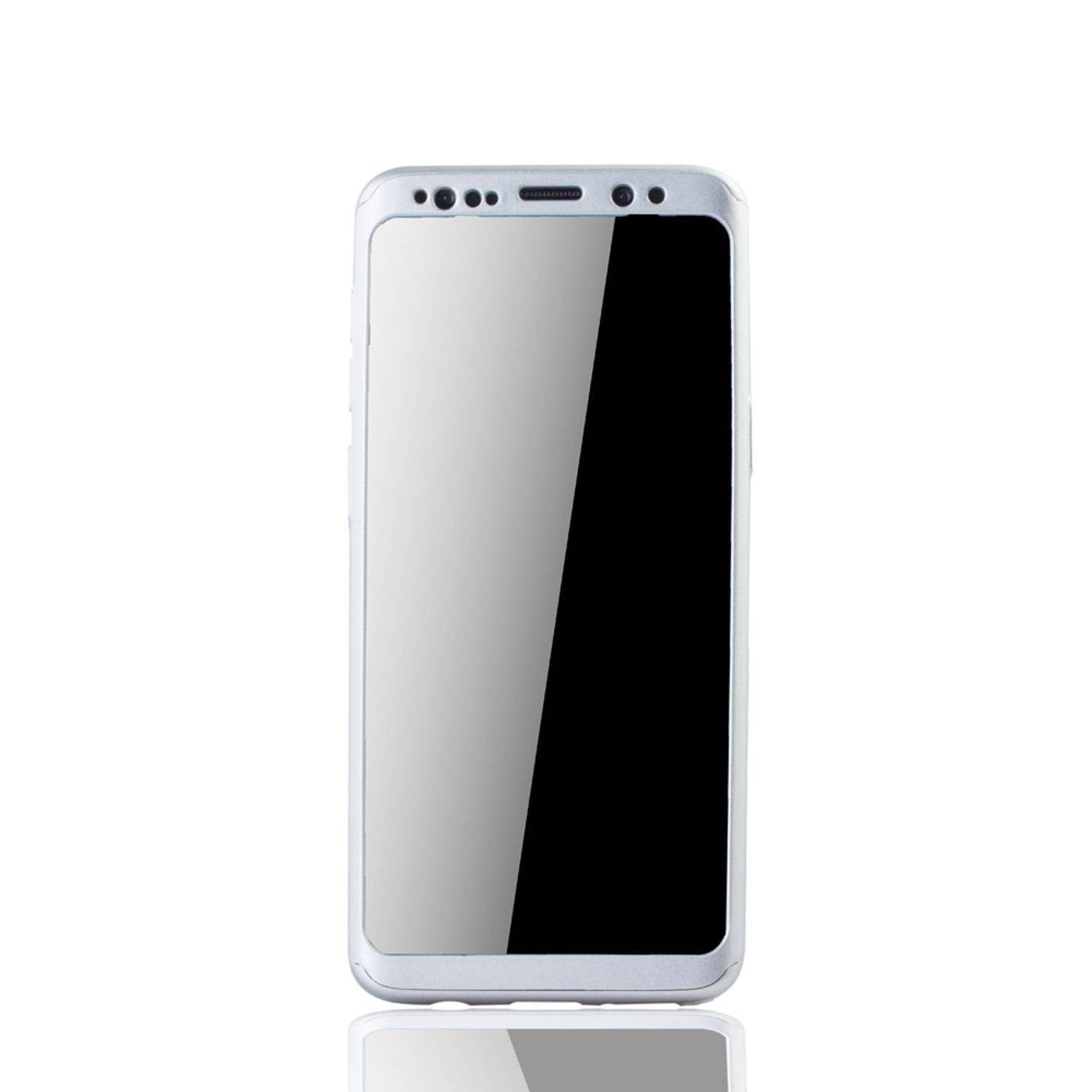 Samsung Galaxy S9 Plus Handyhülle 360 Grad Schutz Full Cover Silber