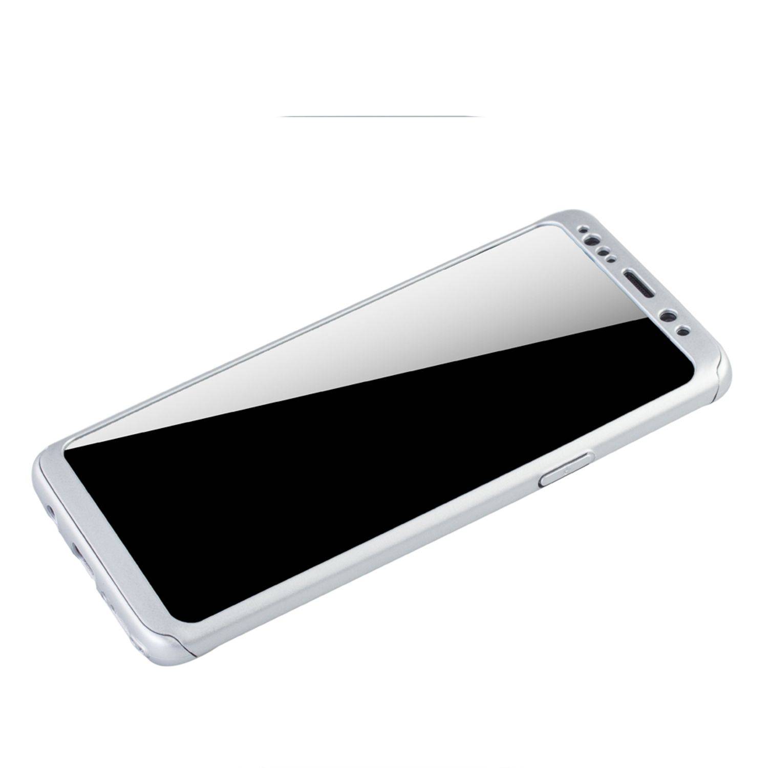 Samsung Galaxy S9 Plus Handyhülle 360 Grad Schutz Full Cover Silber