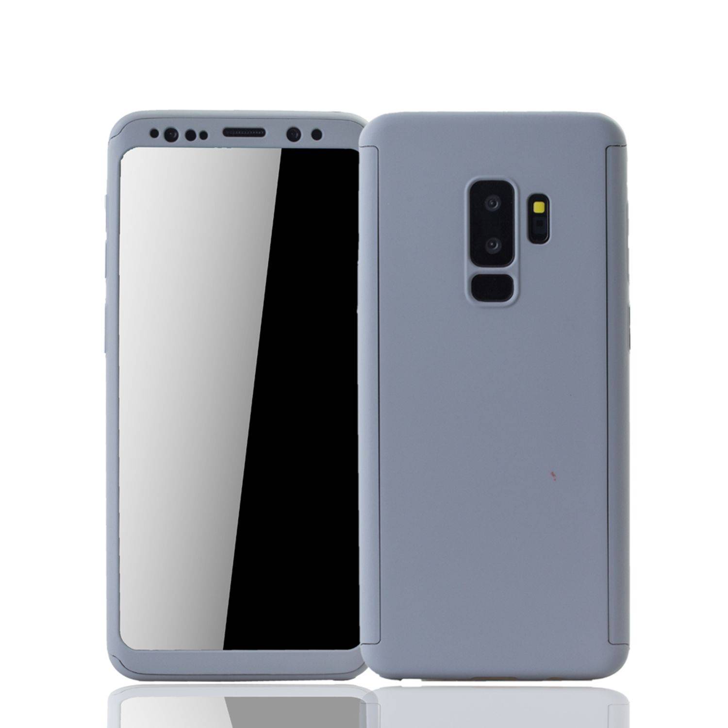 Samsung Galaxy S9 Plus Handyhülle 360 Grad Schutz Full Cover Grau