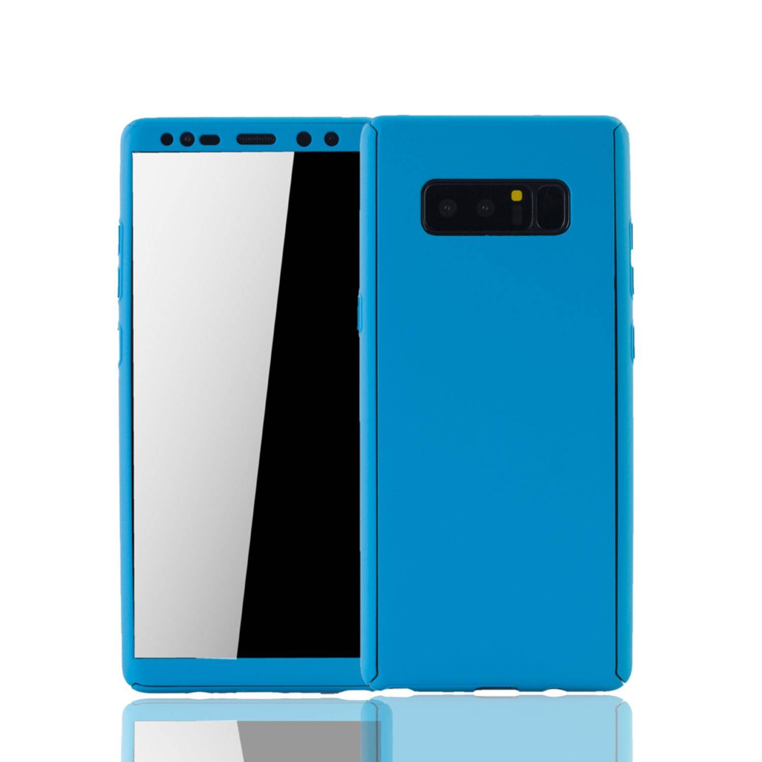 Samsung Galaxy Note 8 Handyhülle 360 Grad Schutz Full Cover Blau