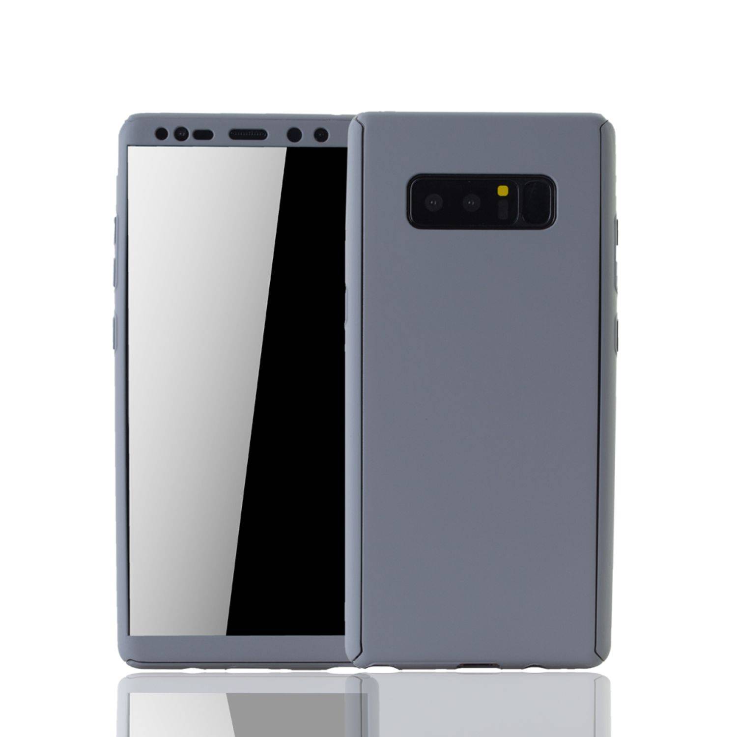 Samsung Galaxy Note 8 Handyhülle 360 Grad Schutz Full Cover Grau