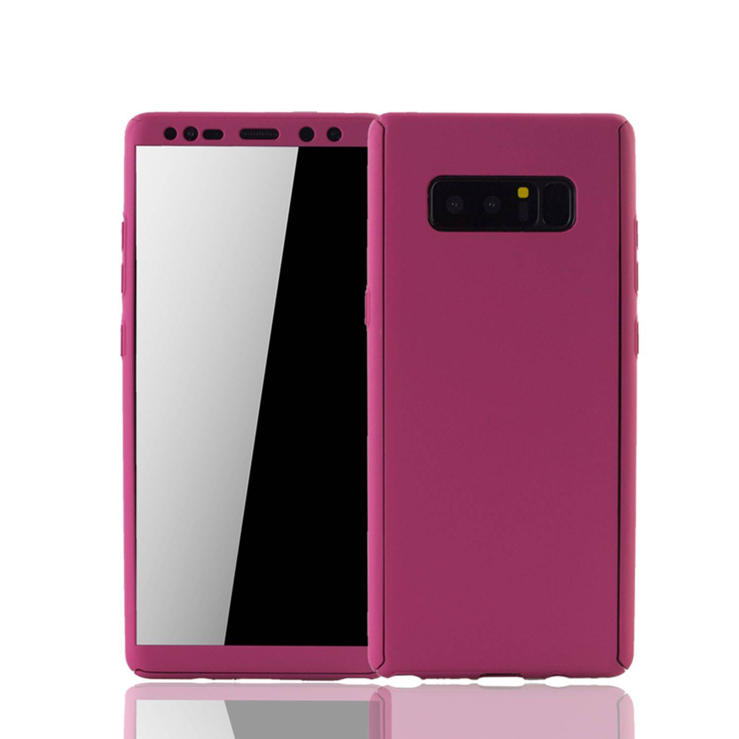 Samsung Galaxy Note 8 Handyhülle 360 Grad Schutz Full Cover Rosa