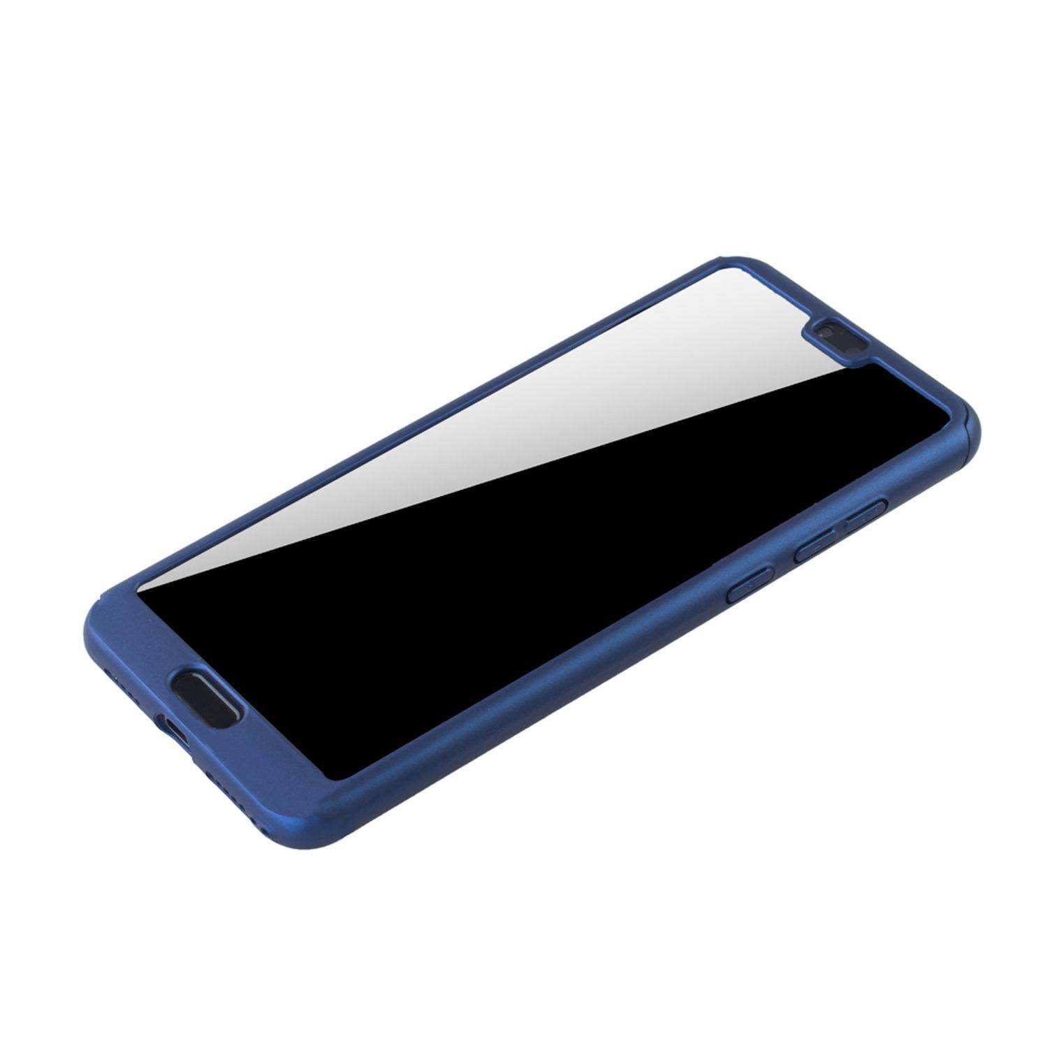 Huawei P20 Handyhülle 360 Grad Schutz Full Cover Blau