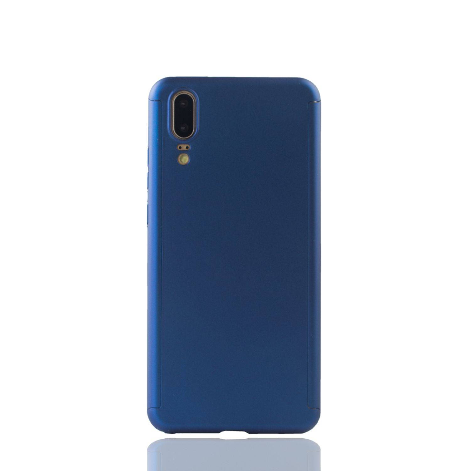 Huawei P20 Handyhülle 360 Grad Schutz Full Cover Blau