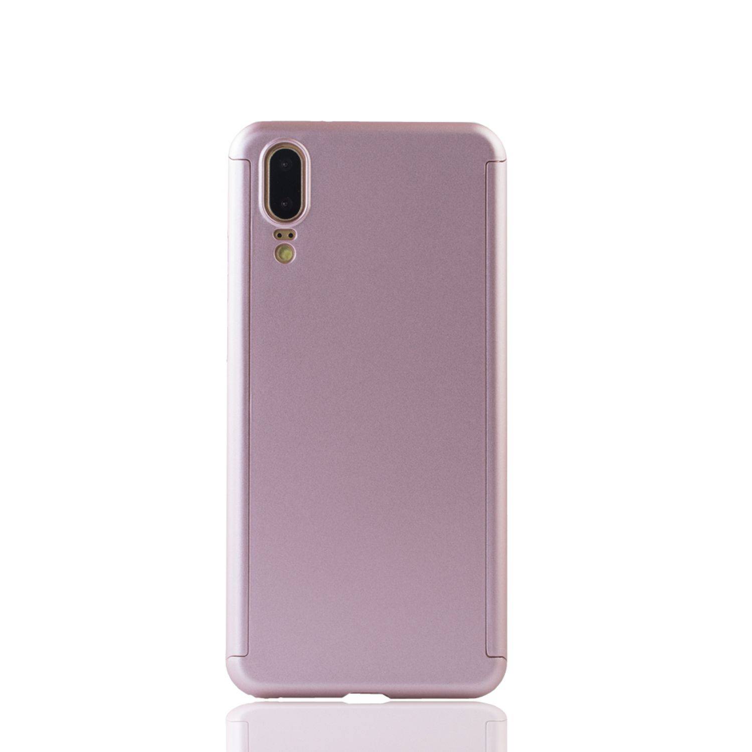 Huawei P20 Handyhülle 360 Grad Schutz Full Cover Rosa
