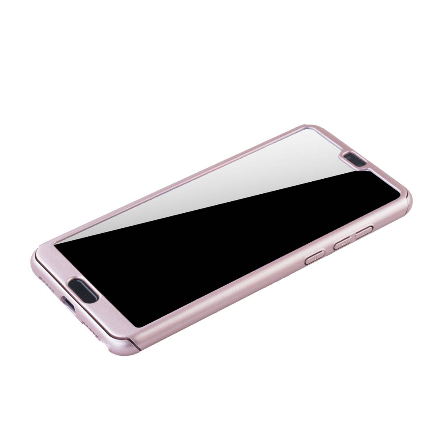 Huawei P20 Handyhülle 360 Grad Schutz Full Cover Rosa