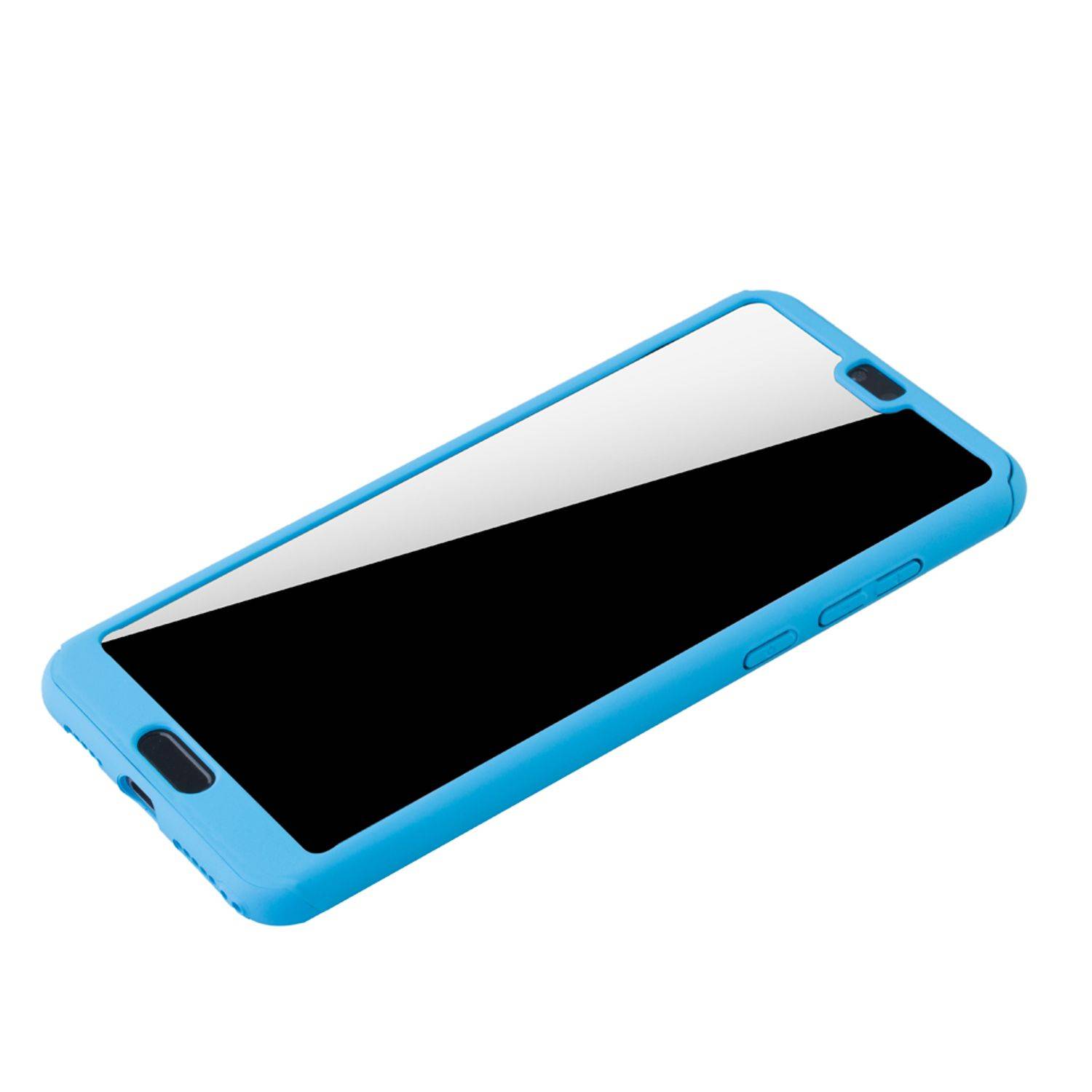 Huawei P20 Handyhülle 360 Grad Schutz Full Cover Blau