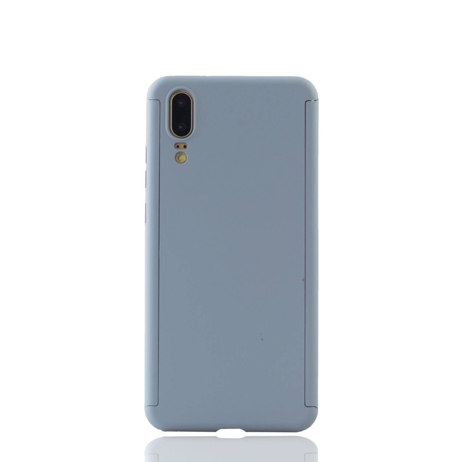 Huawei P20 Handyhülle 360 Grad Schutz Full Cover Grau