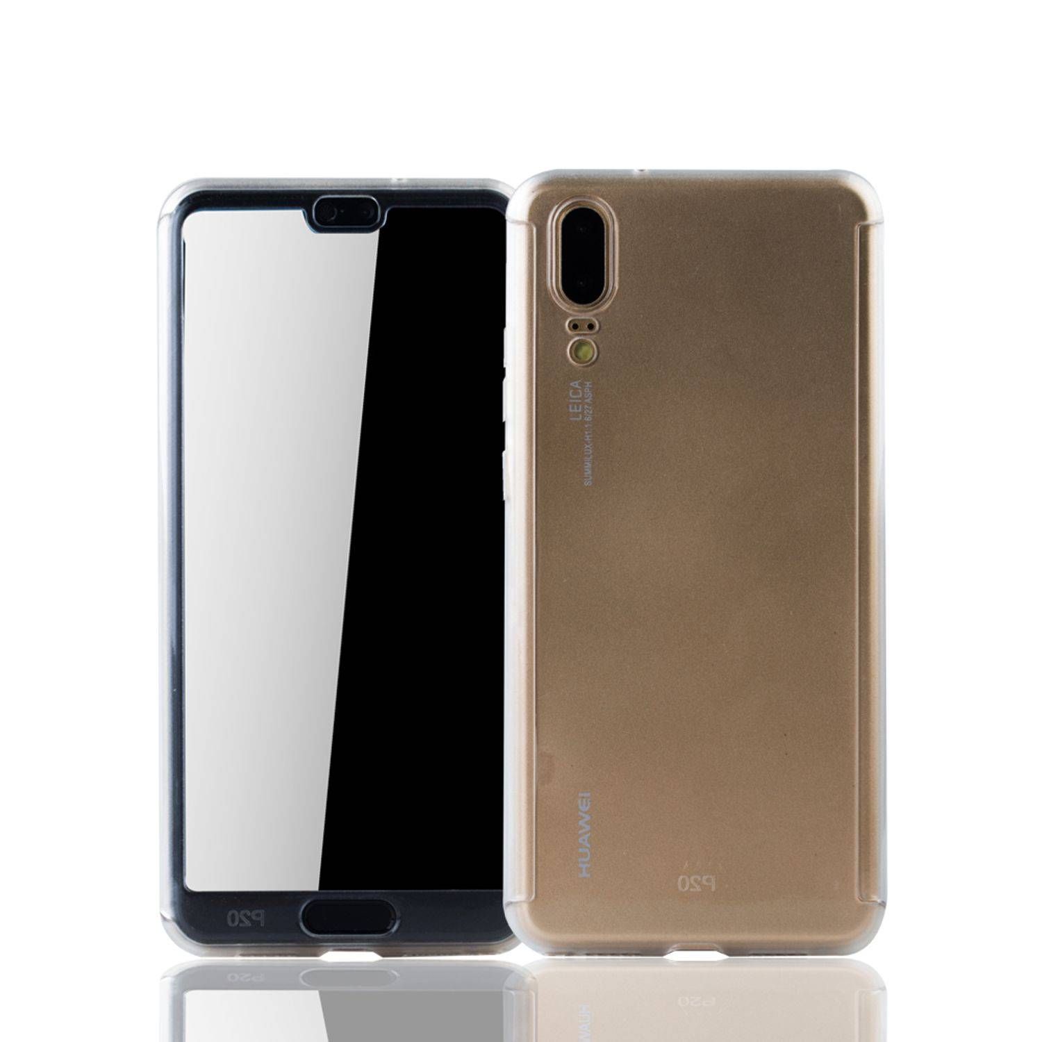 Huawei P20 Handyhülle 360 Grad Schutz Full Cover Transparent