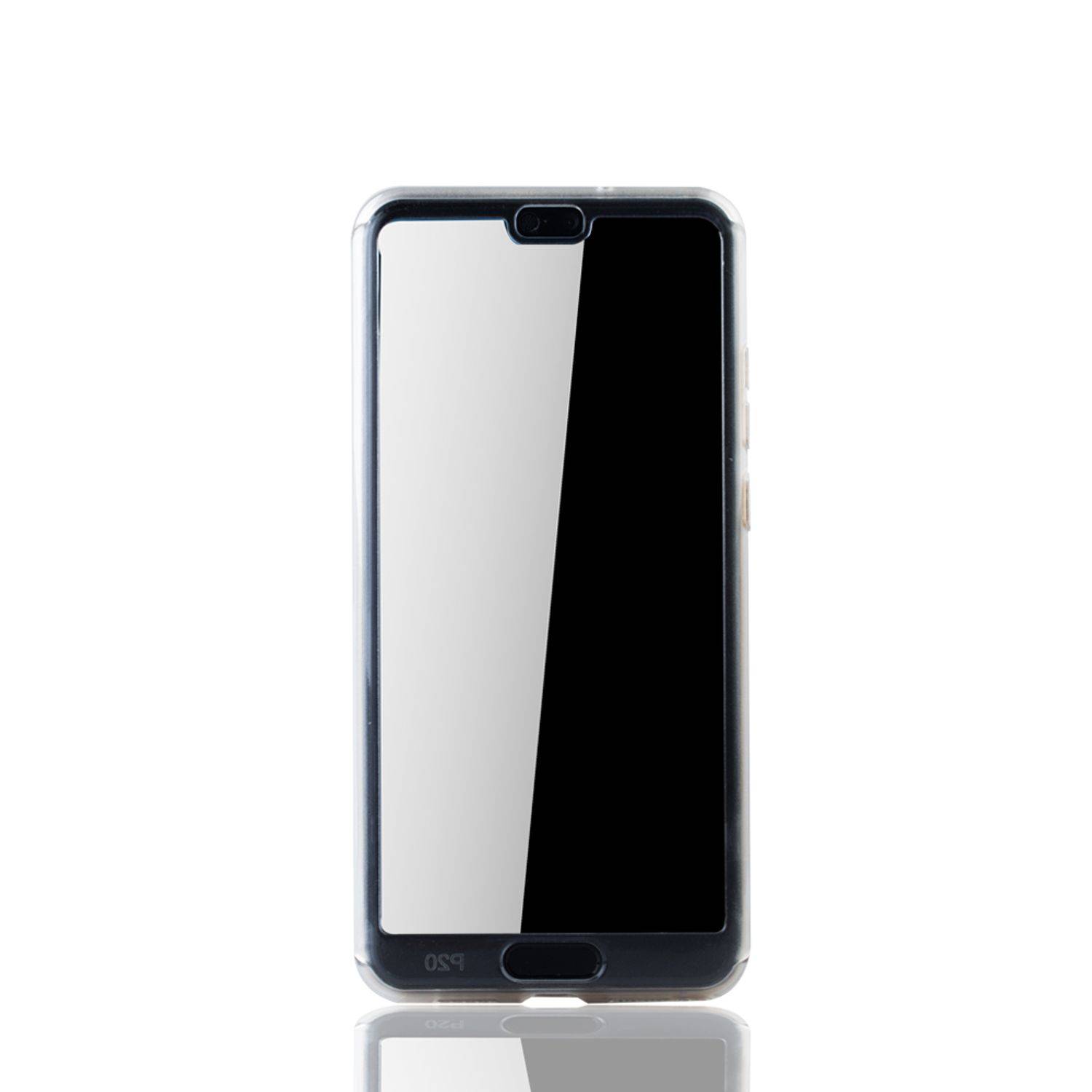 Huawei P20 Handyhülle 360 Grad Schutz Full Cover Transparent