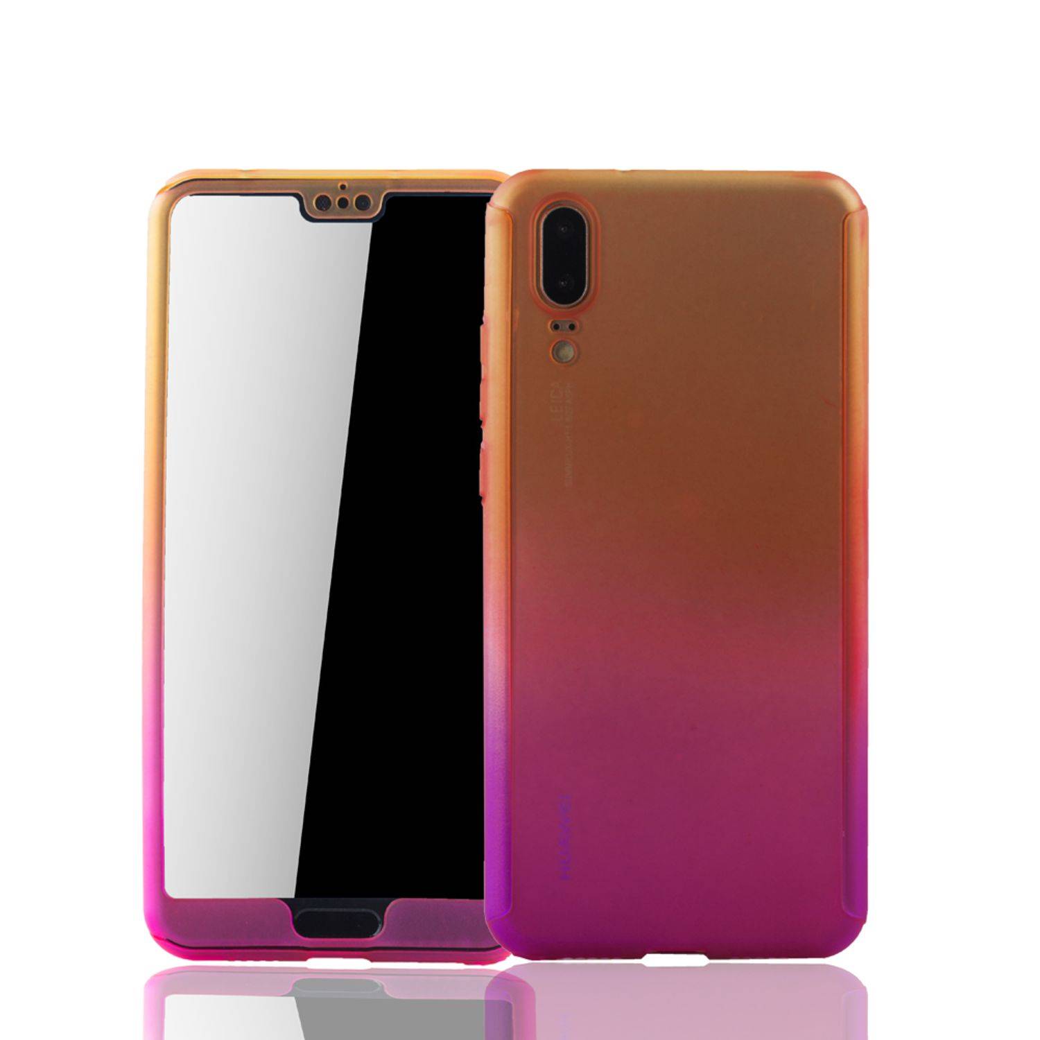 Huawei P20 Handyhülle 360 Grad Schutz Full Cover Mehrfarbig